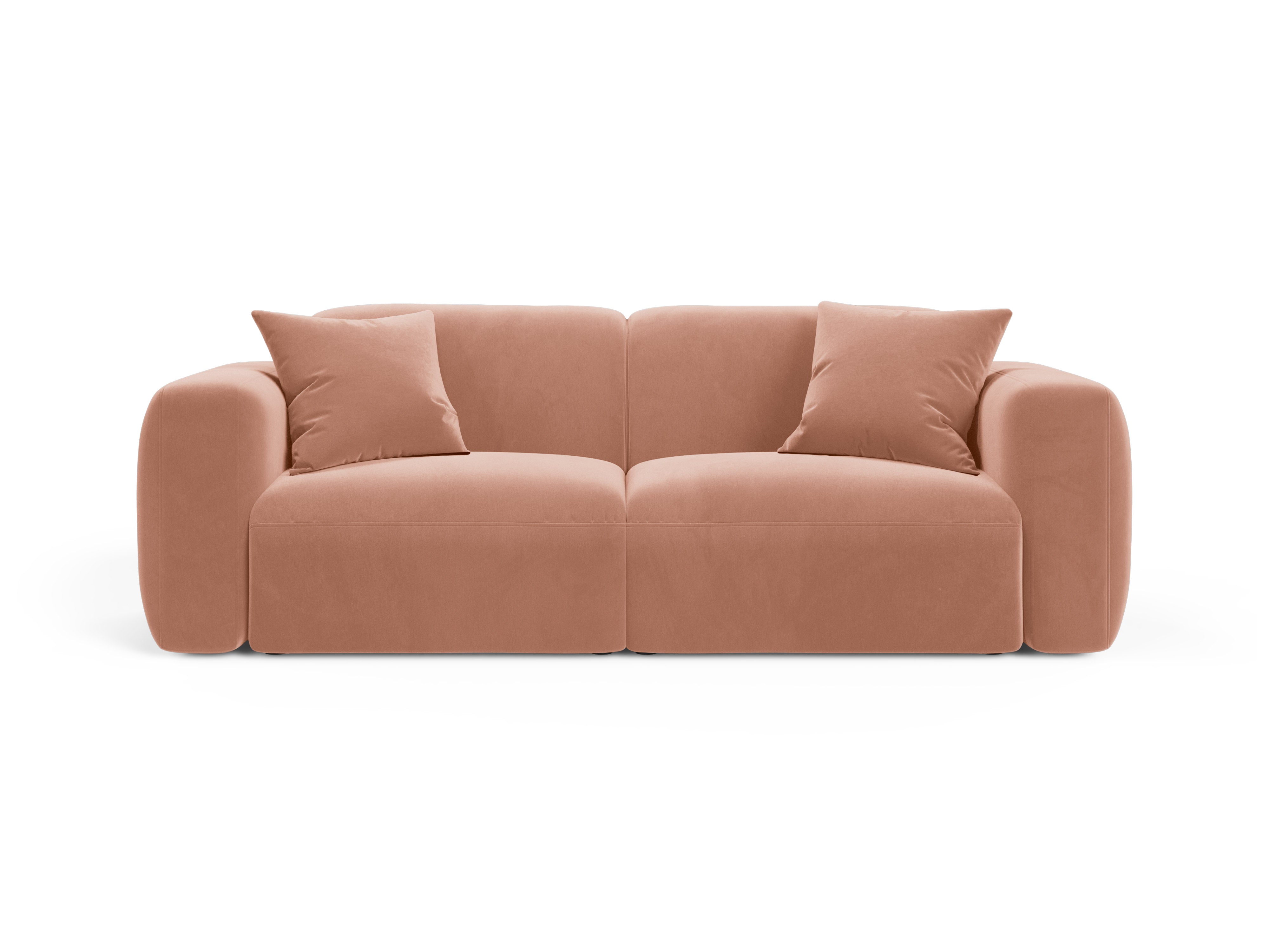 Sofa aus Samt 3-sitzig STRINO rosa
