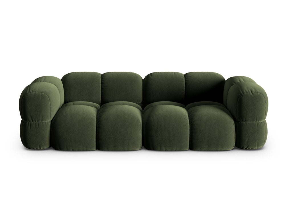 4-seater velvet sofa LORETTO green