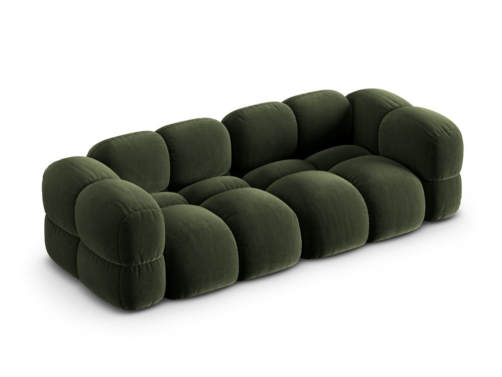 4-seater velvet sofa LORETTO green