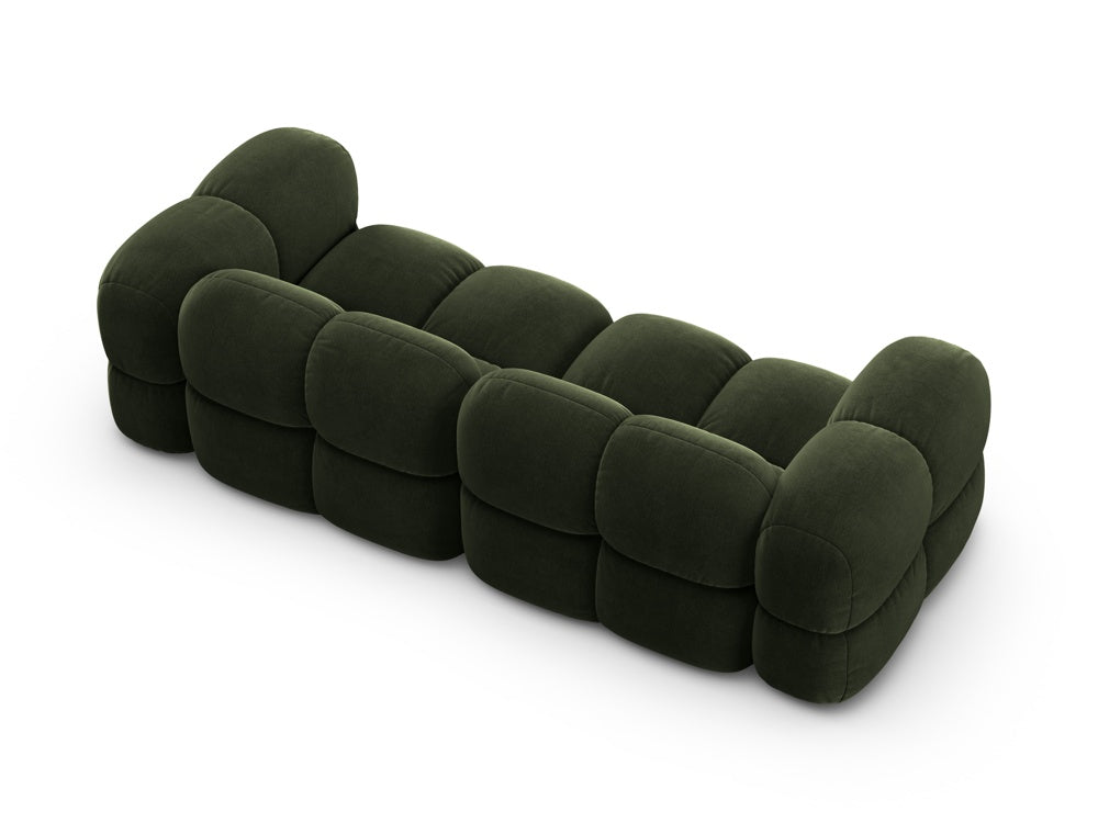 4-seater velvet sofa LORETTO green