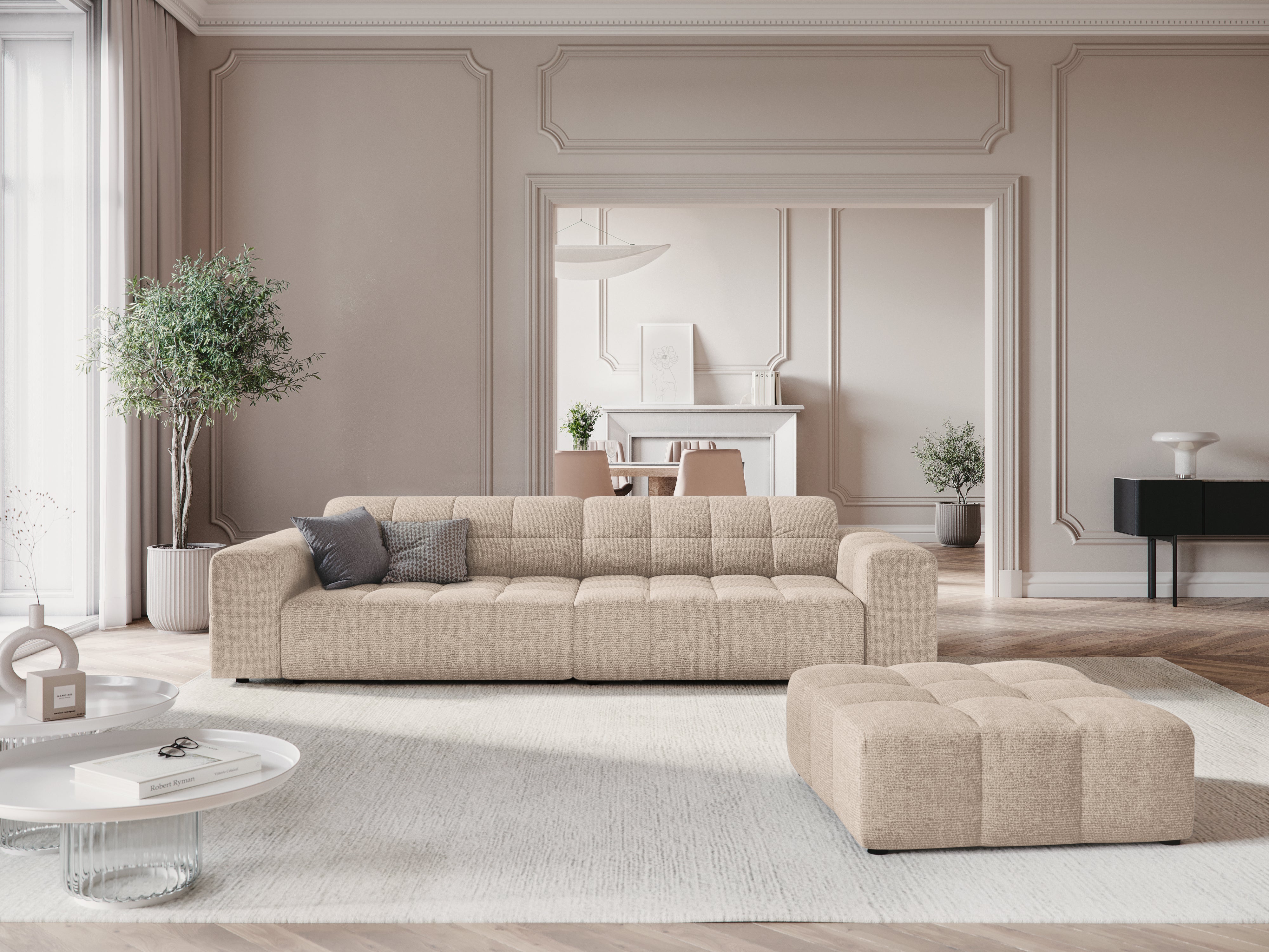 Chicago 4-person sofa beige szenil