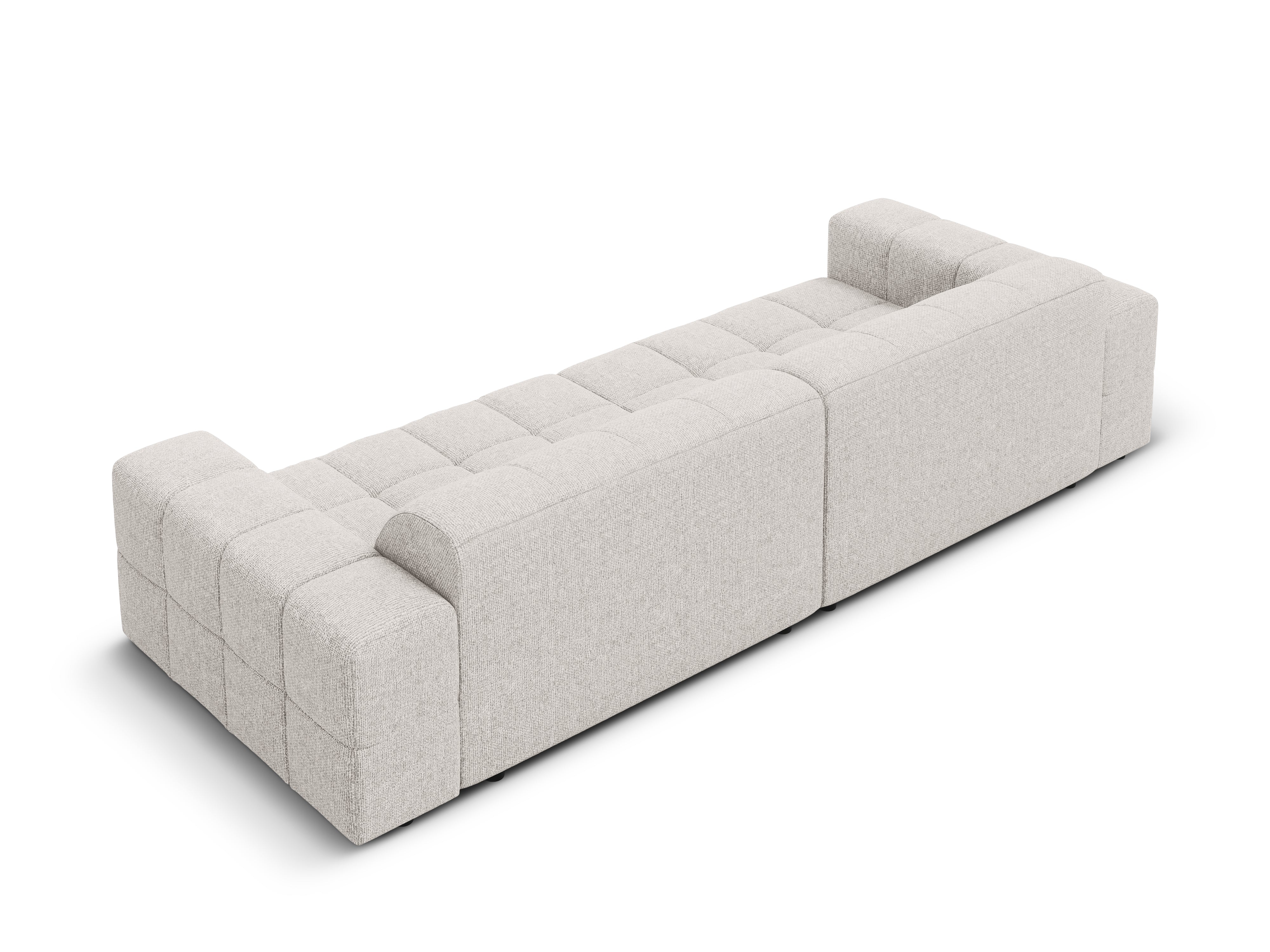Sofa 4-osobowa CHICAGO jasnoszary szenil z podłokietnikami