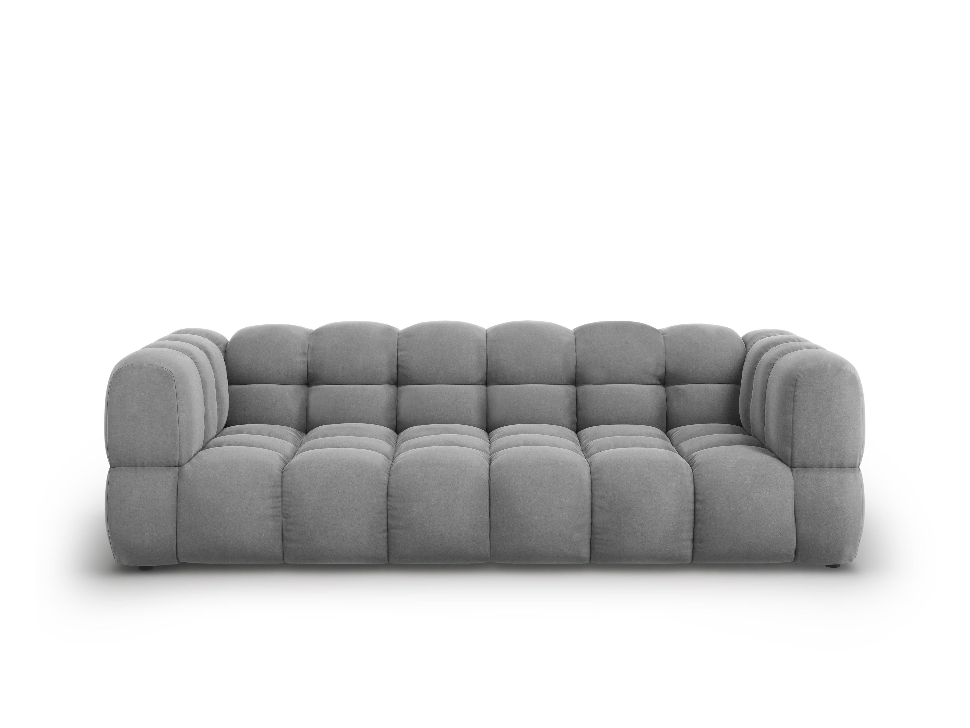 Sofa aksamitna 4-osobowa SKY jasnoszary Cosmopolitan Design    Eye on Design