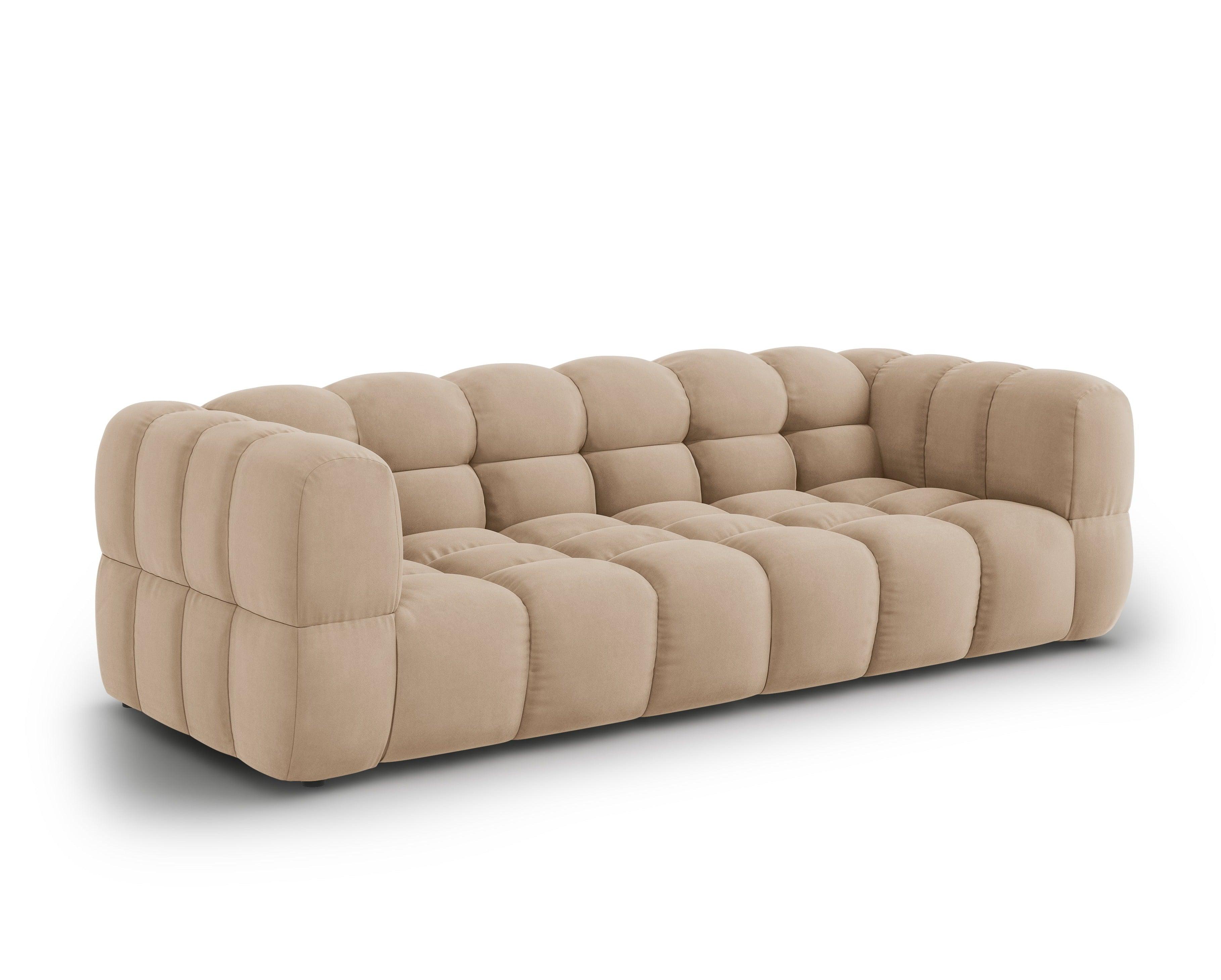 Sofa aksamitna 4-osobowa SKY piaskowy Cosmopolitan Design    Eye on Design