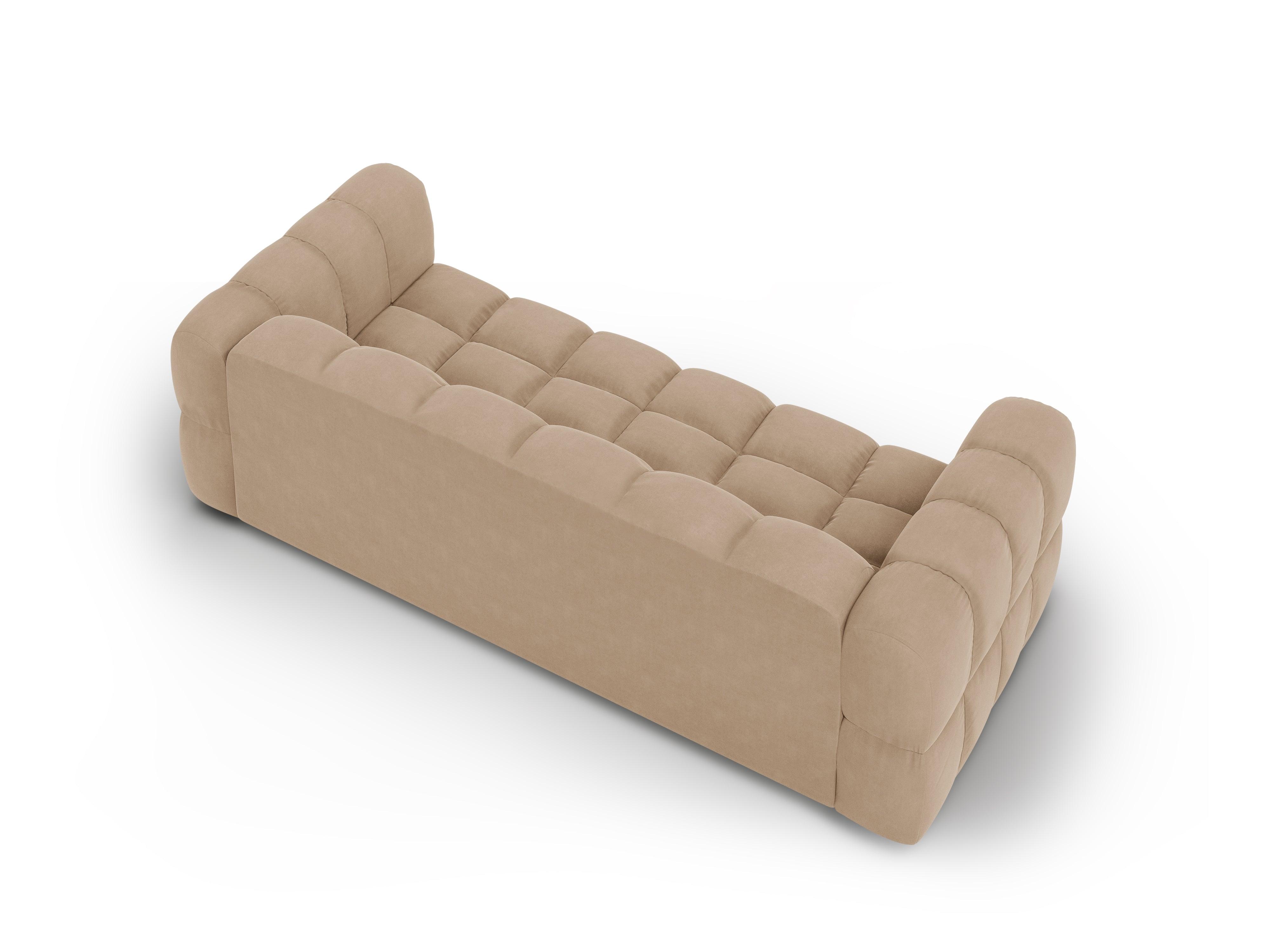 Sofa aksamitna 4-osobowa SKY piaskowy Cosmopolitan Design    Eye on Design