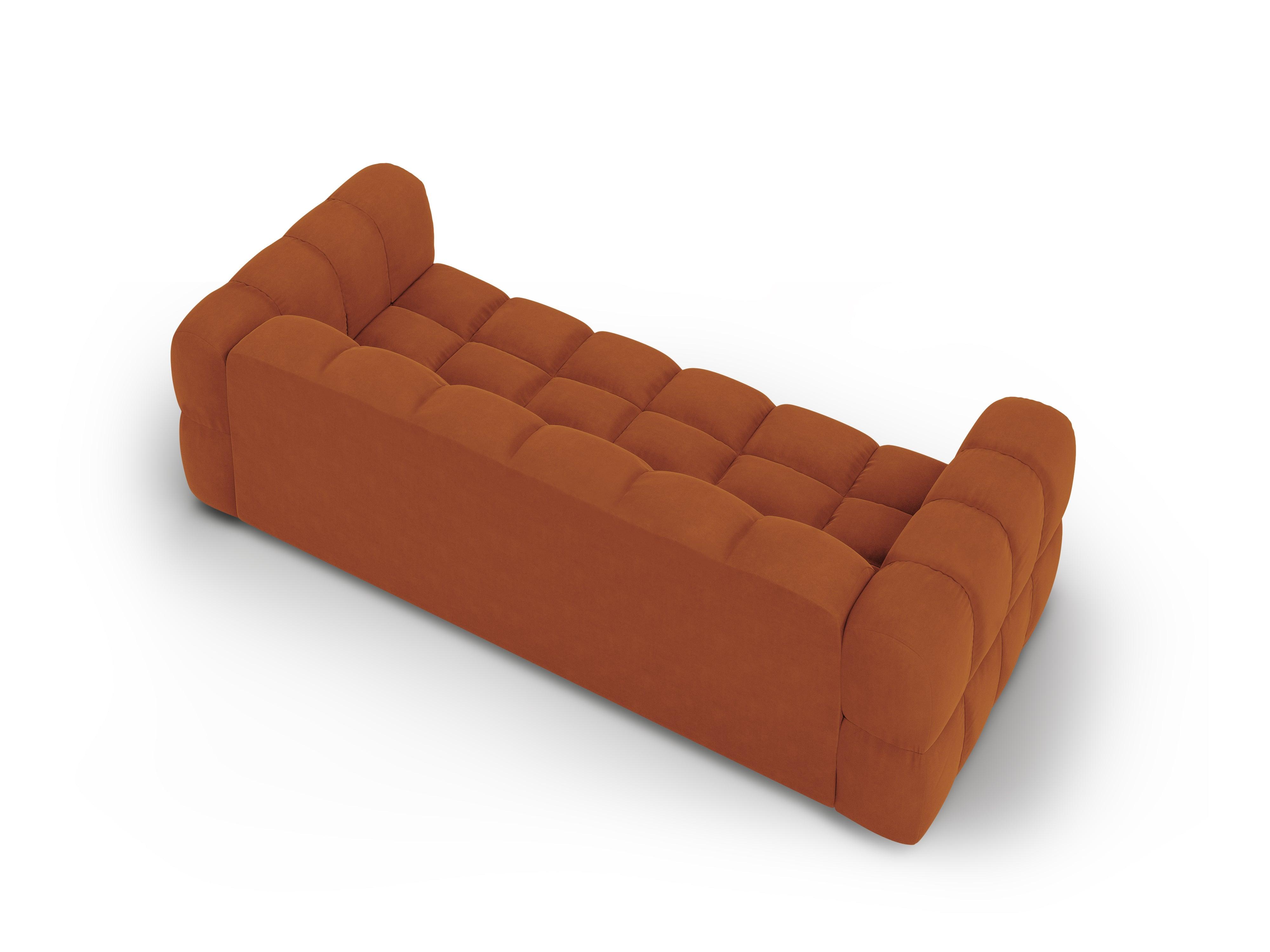 Sofa aksamitna 4-osobowa SKY terracotta Cosmopolitan Design    Eye on Design