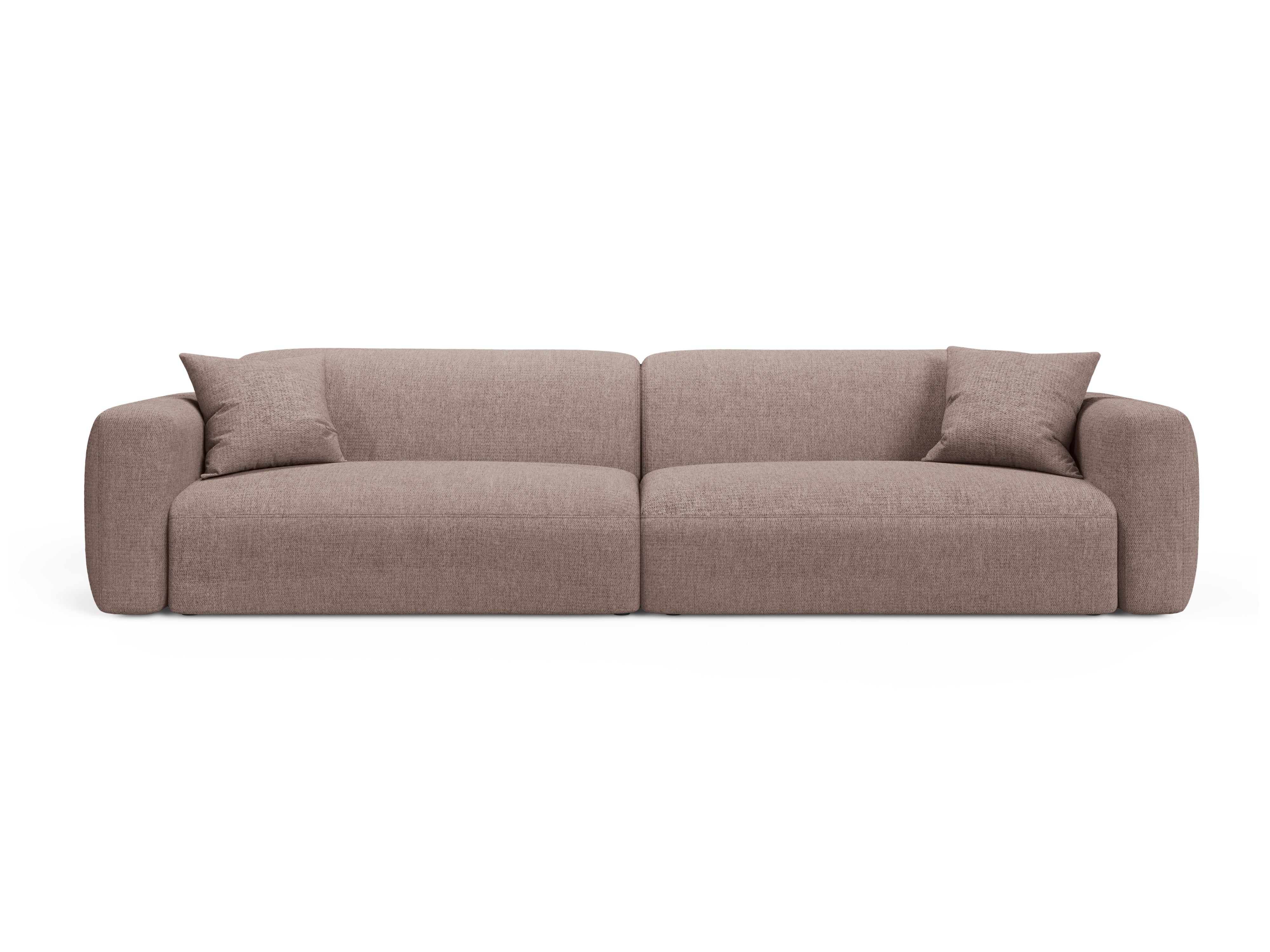 Sofa für 4 Personen STRINO beige Chenille