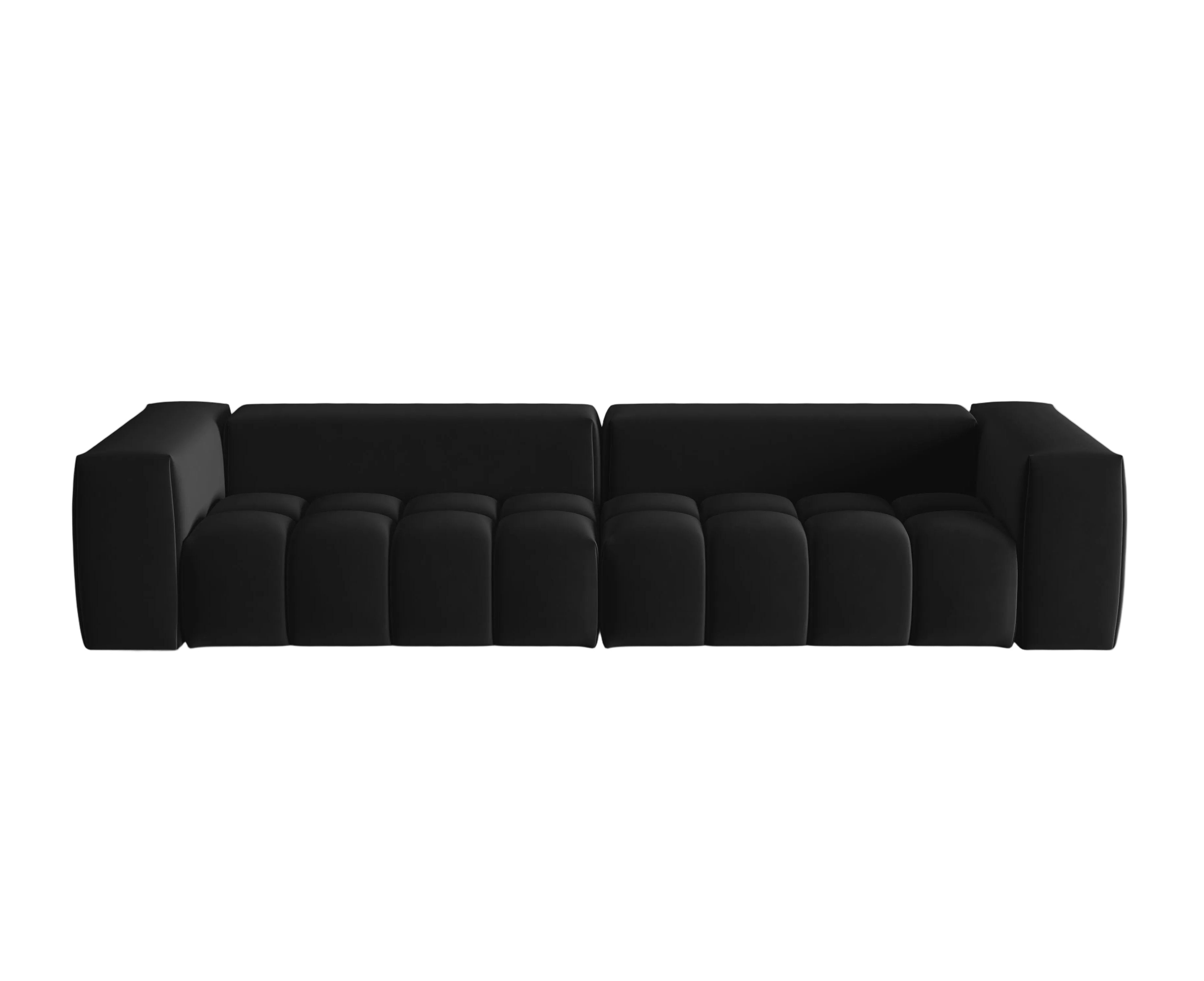 Velvet Sofa for 5 People VERONA black
