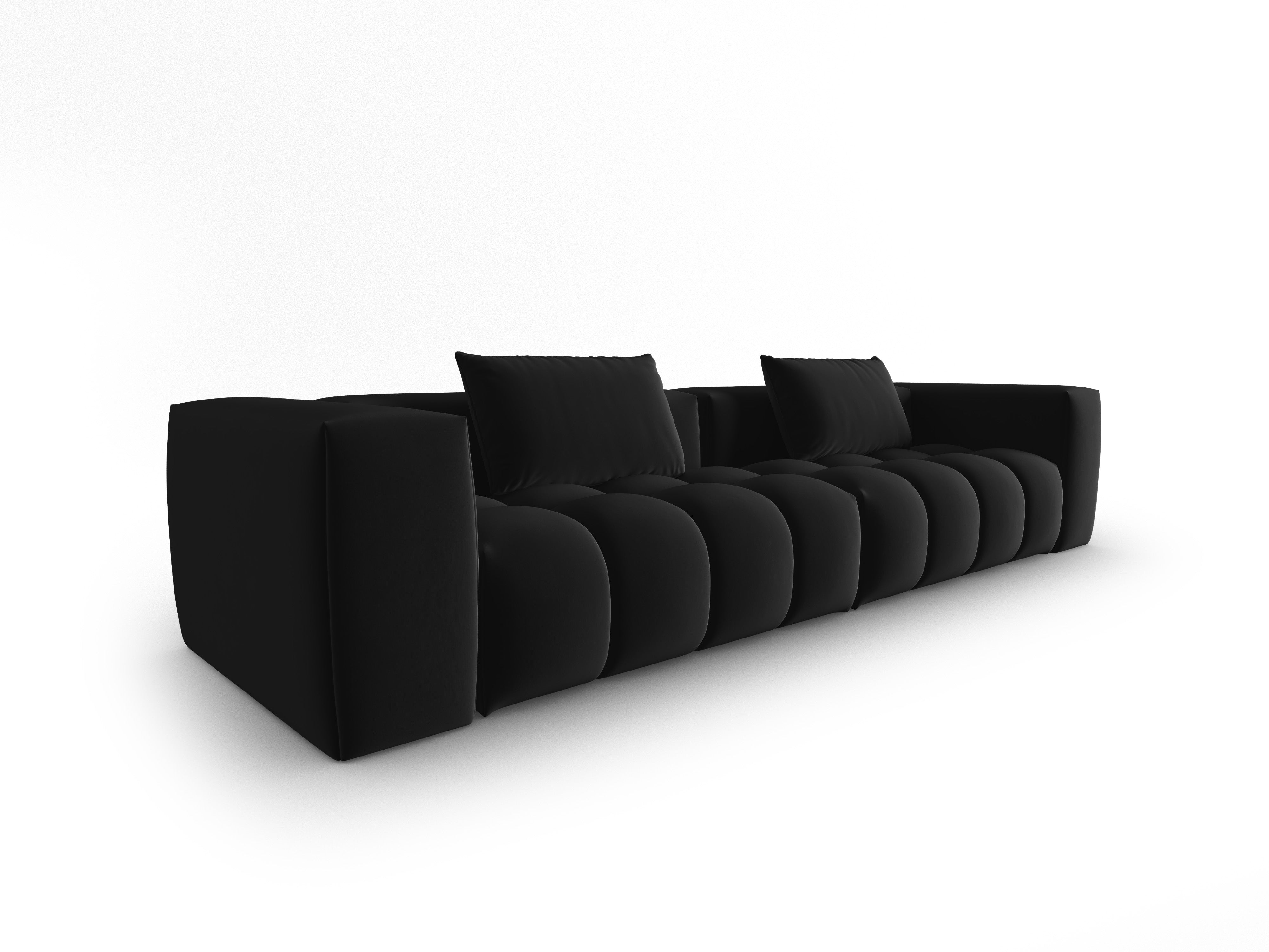 Velvet Sofa for 5 People VERONA black