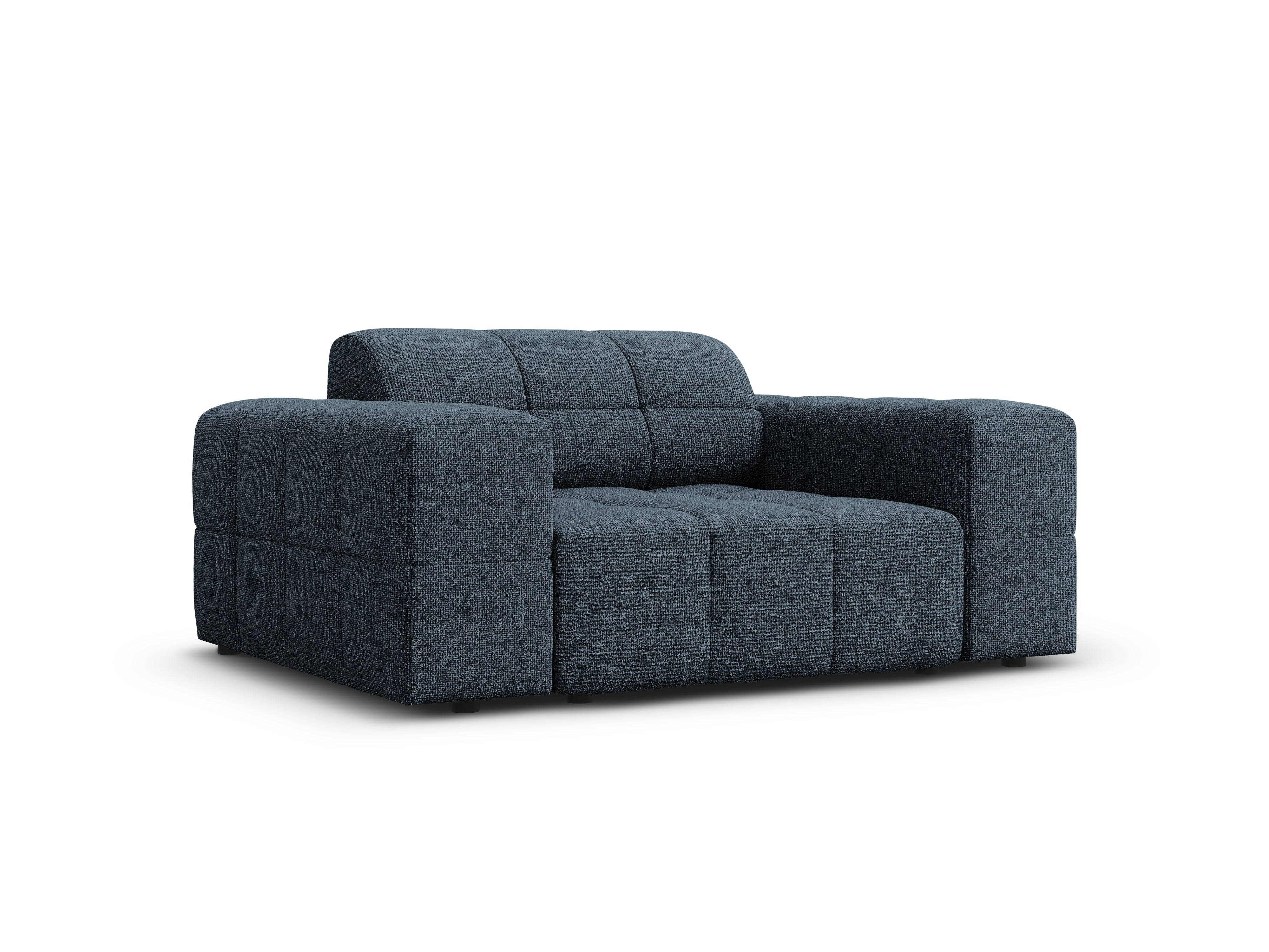 Fotel CHICAGO niebieski szenil do salonu – Cosmopolitan Design