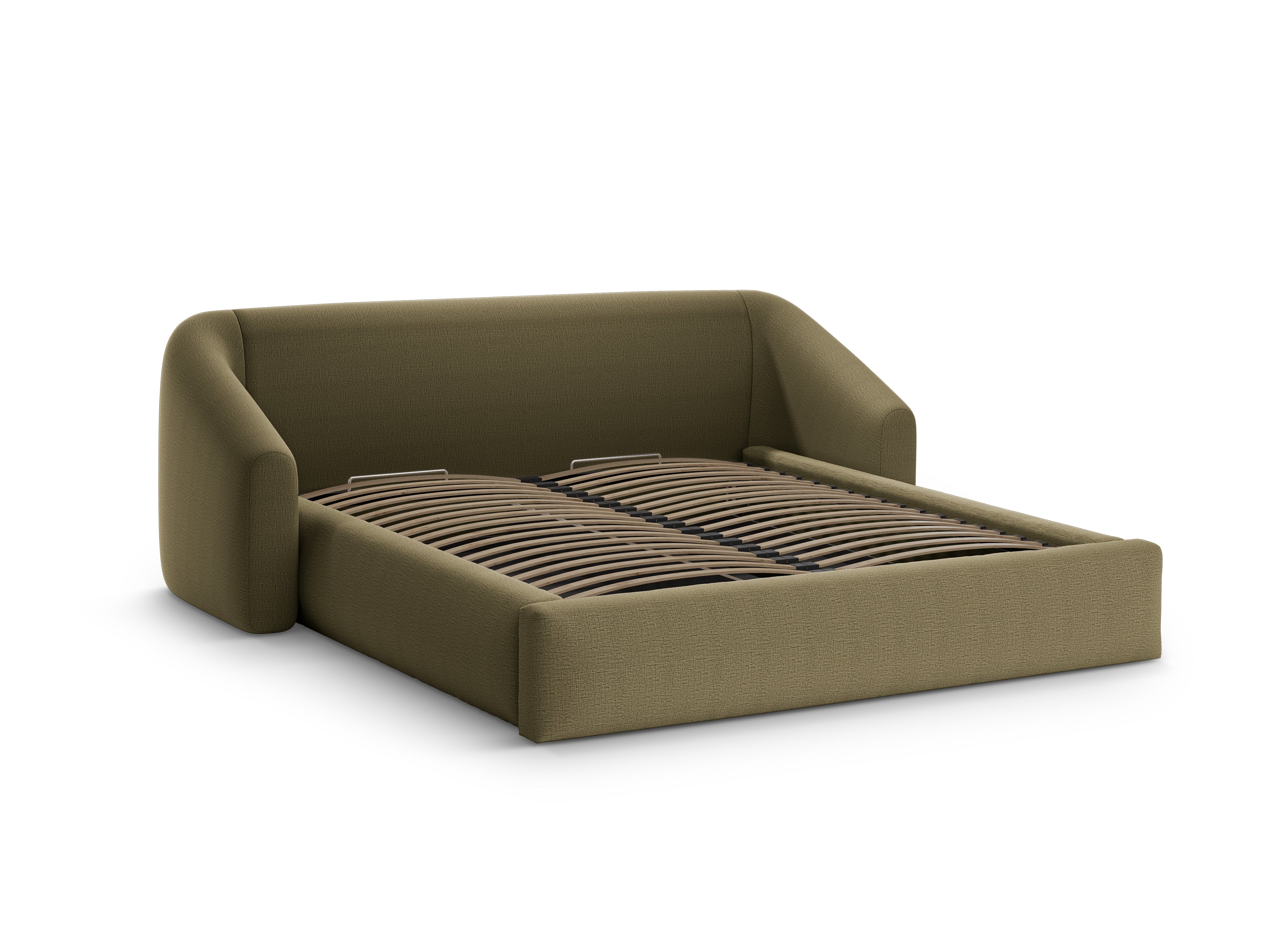 Bett CAMPI grün Chenille