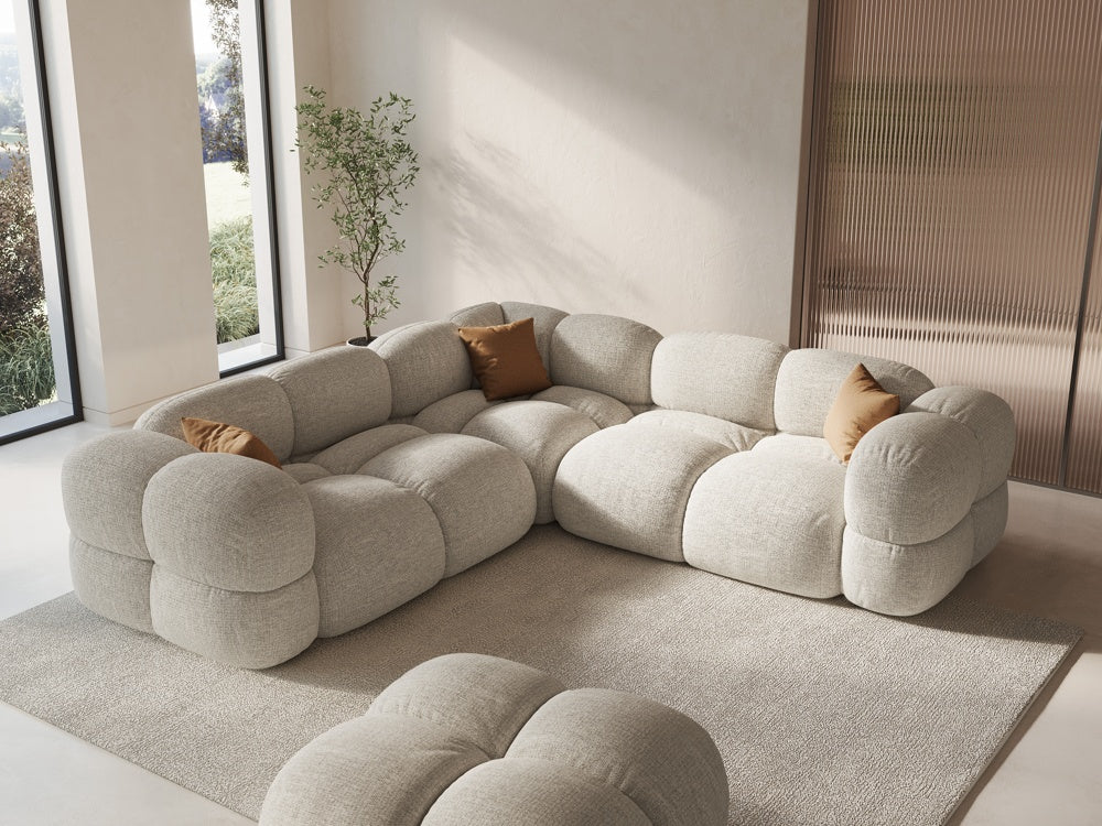 Symmetrische Eckbank LORETTO hellbeige