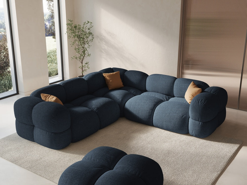 Symmetrische Eckcouch LORETTO blau