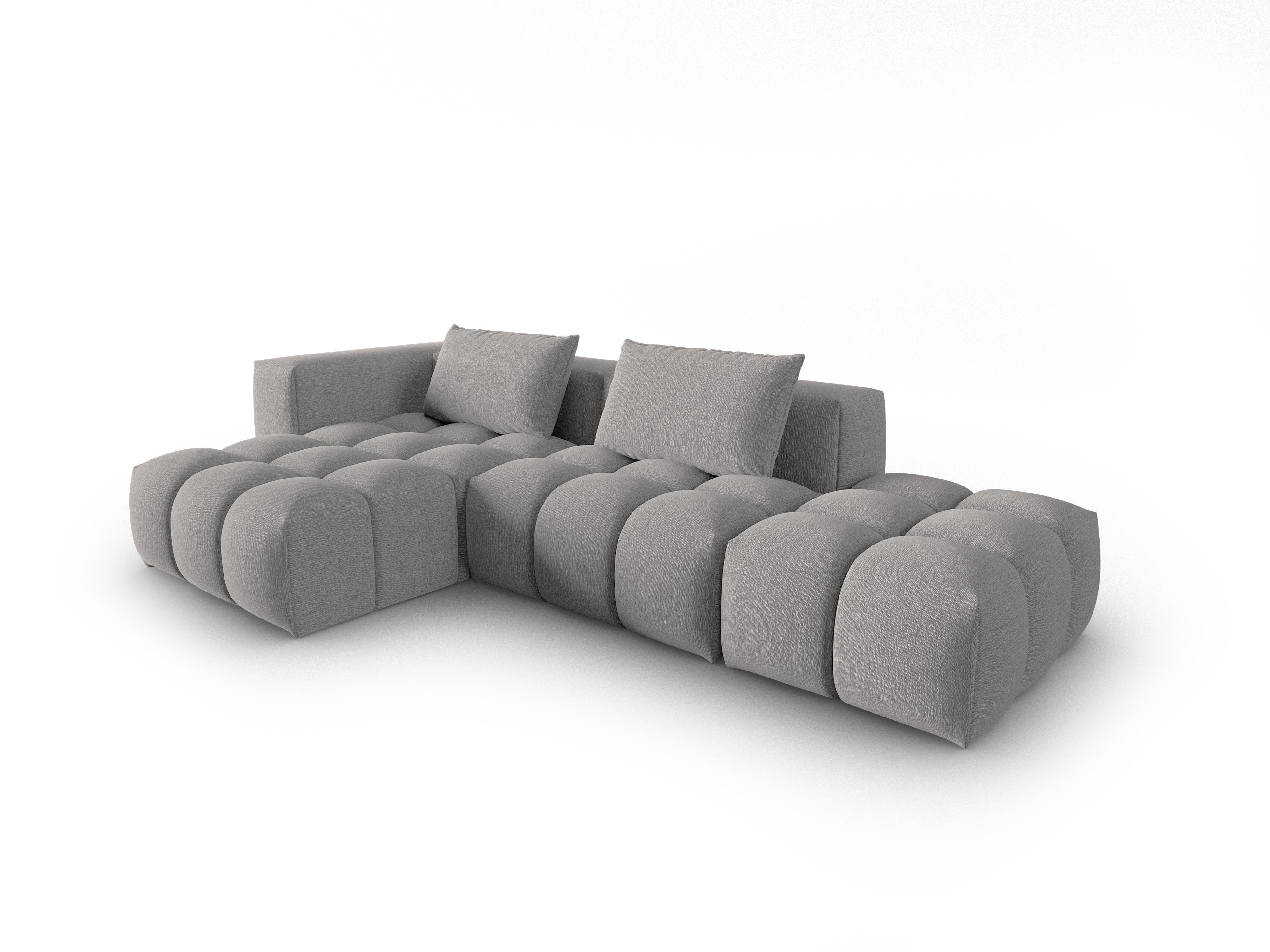 VERONA open left-facing 4-seater corner sofa warm gray