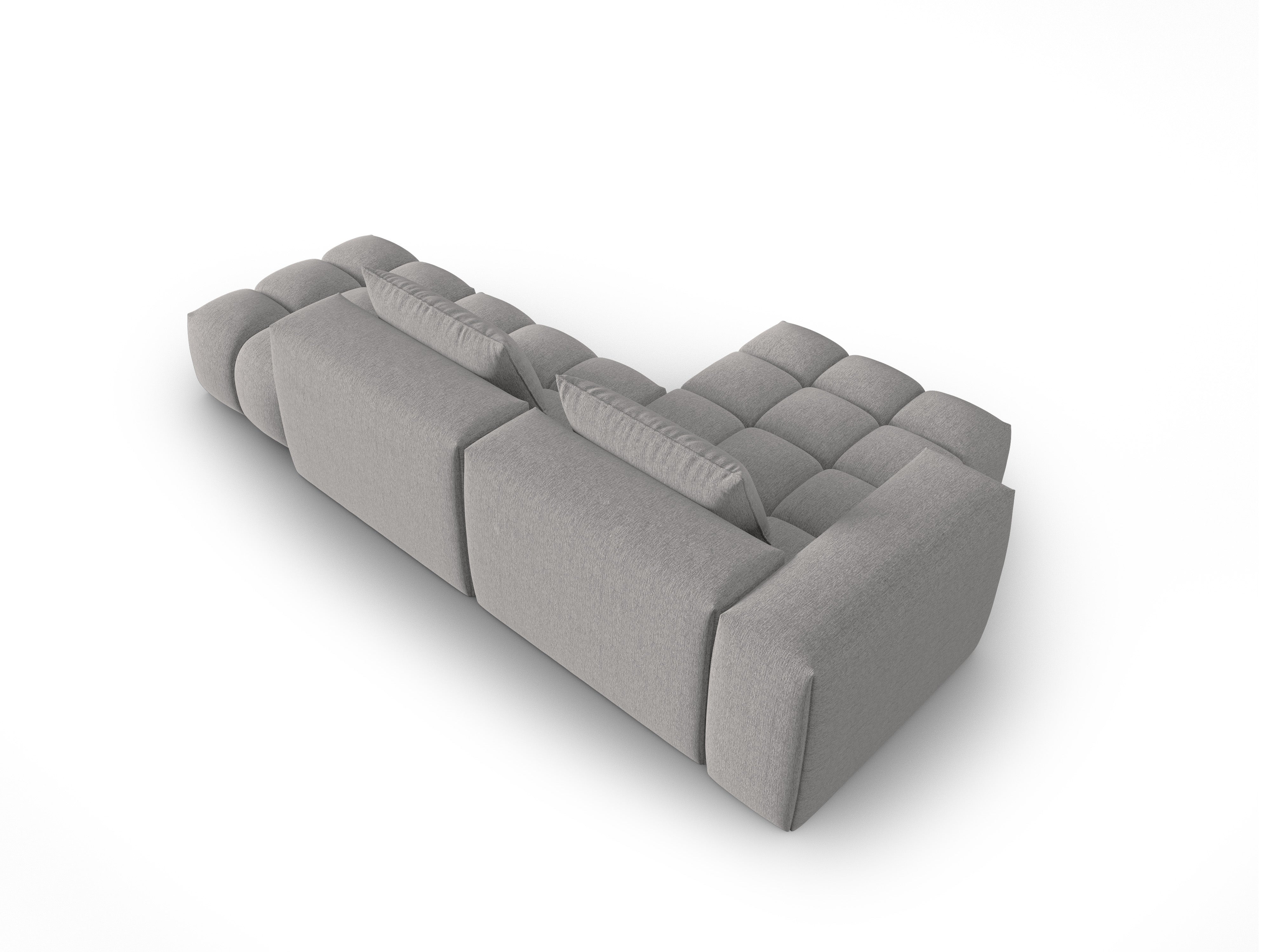 VERONA open left-facing 4-seater corner sofa warm gray