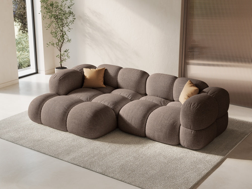 Left-facing 3-seater Corner Sofa LORETTO cappuccino