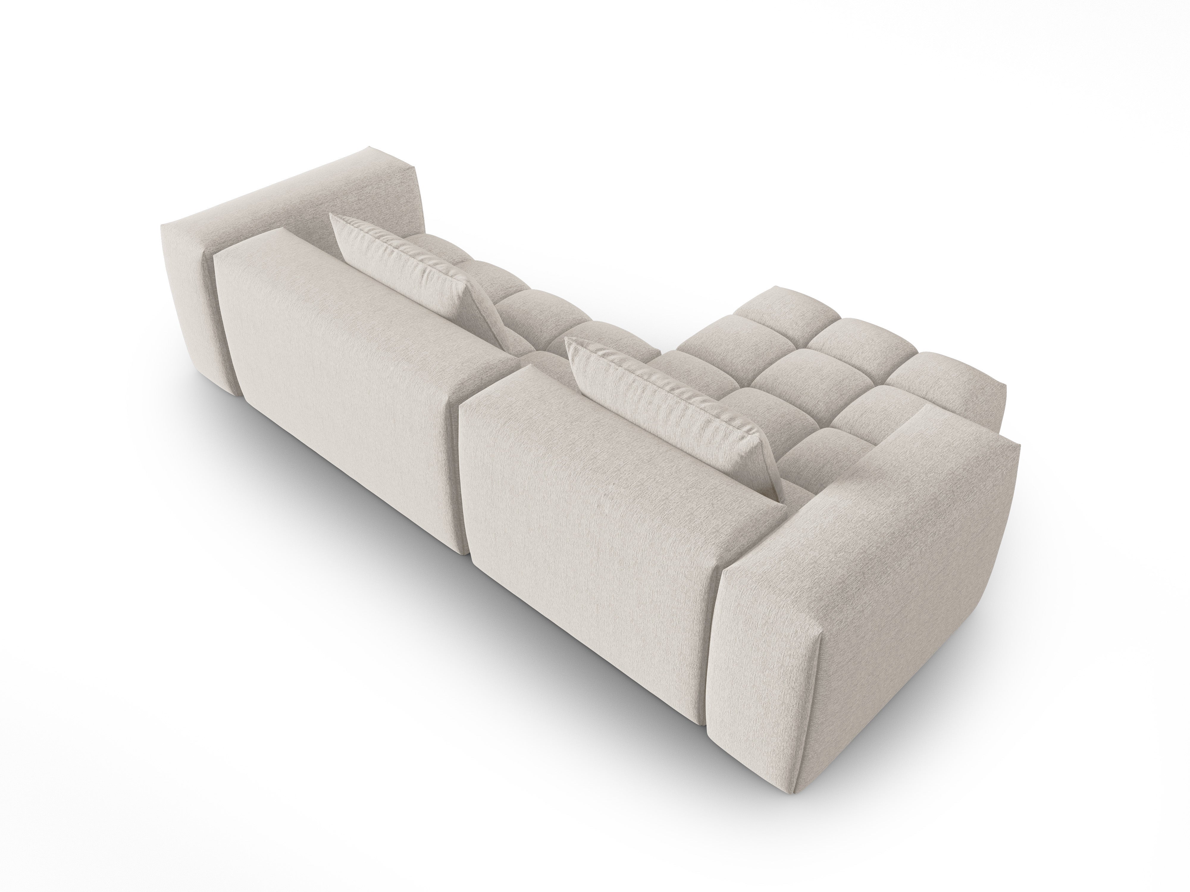 Corner Sofa for 3 People Left Side VERONA Beige