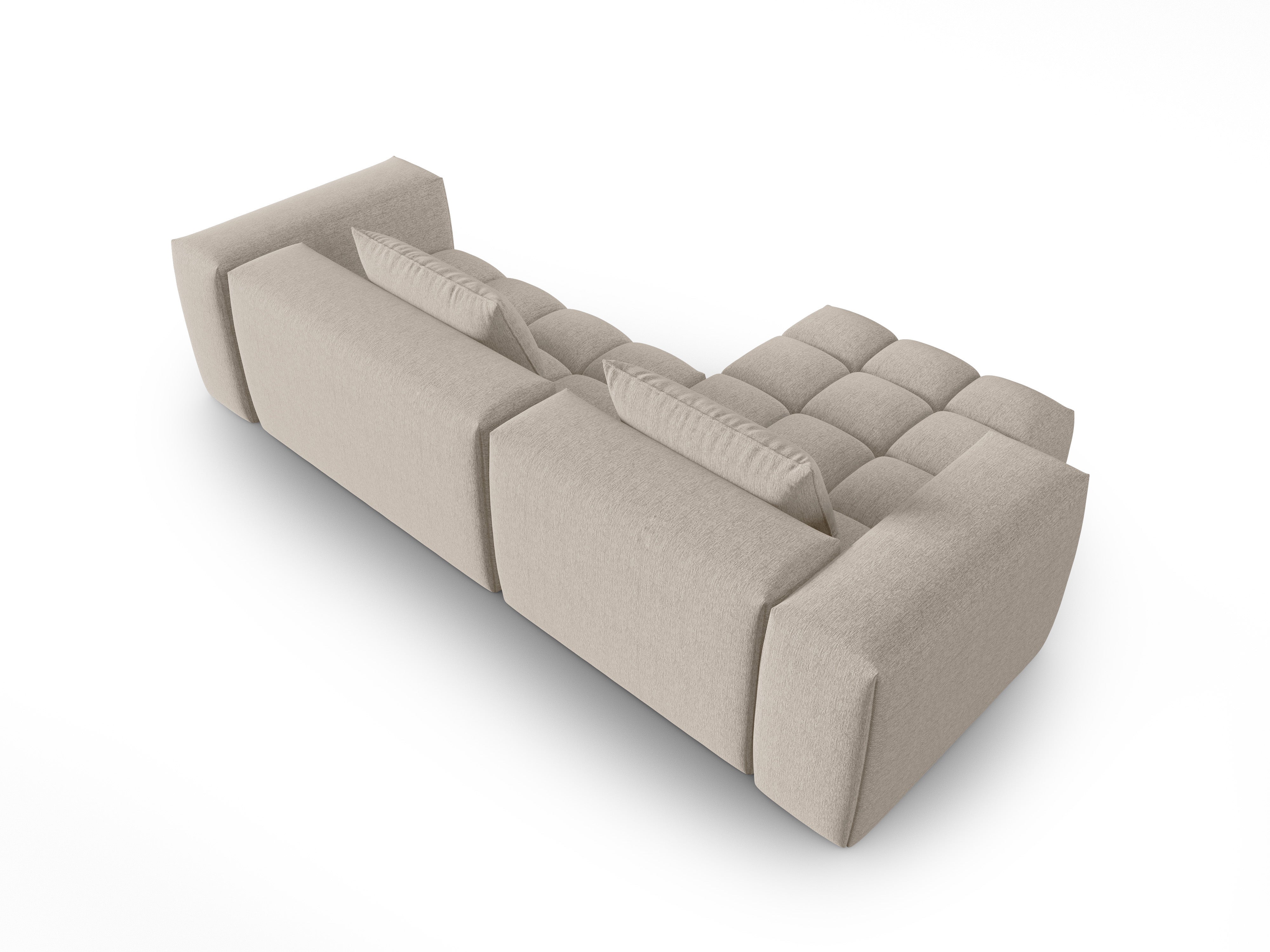 Corner Sofa for 3 People Left Side VERONA Sand