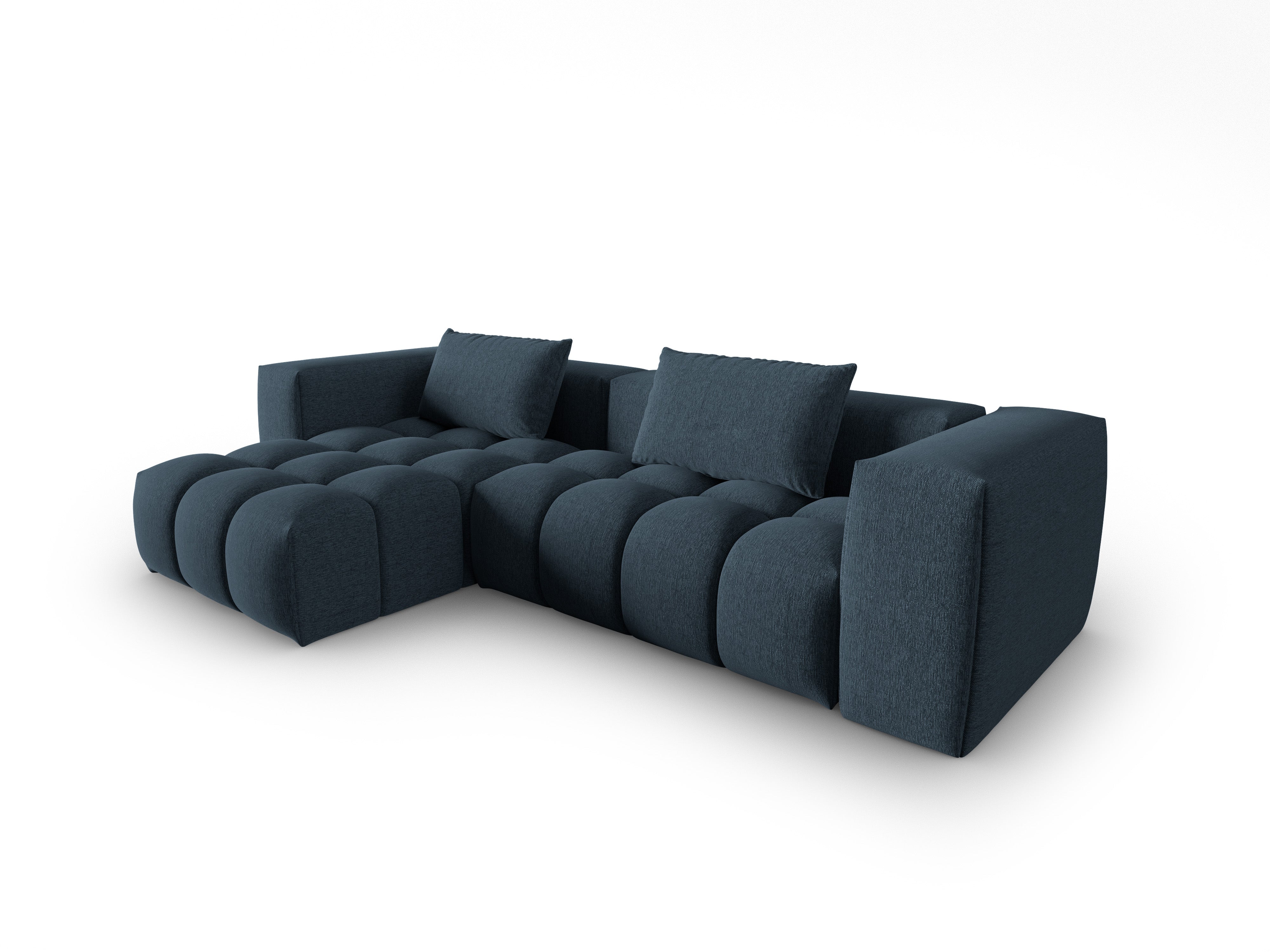 Left-facing 3-seater corner sofa VERONA dark blue