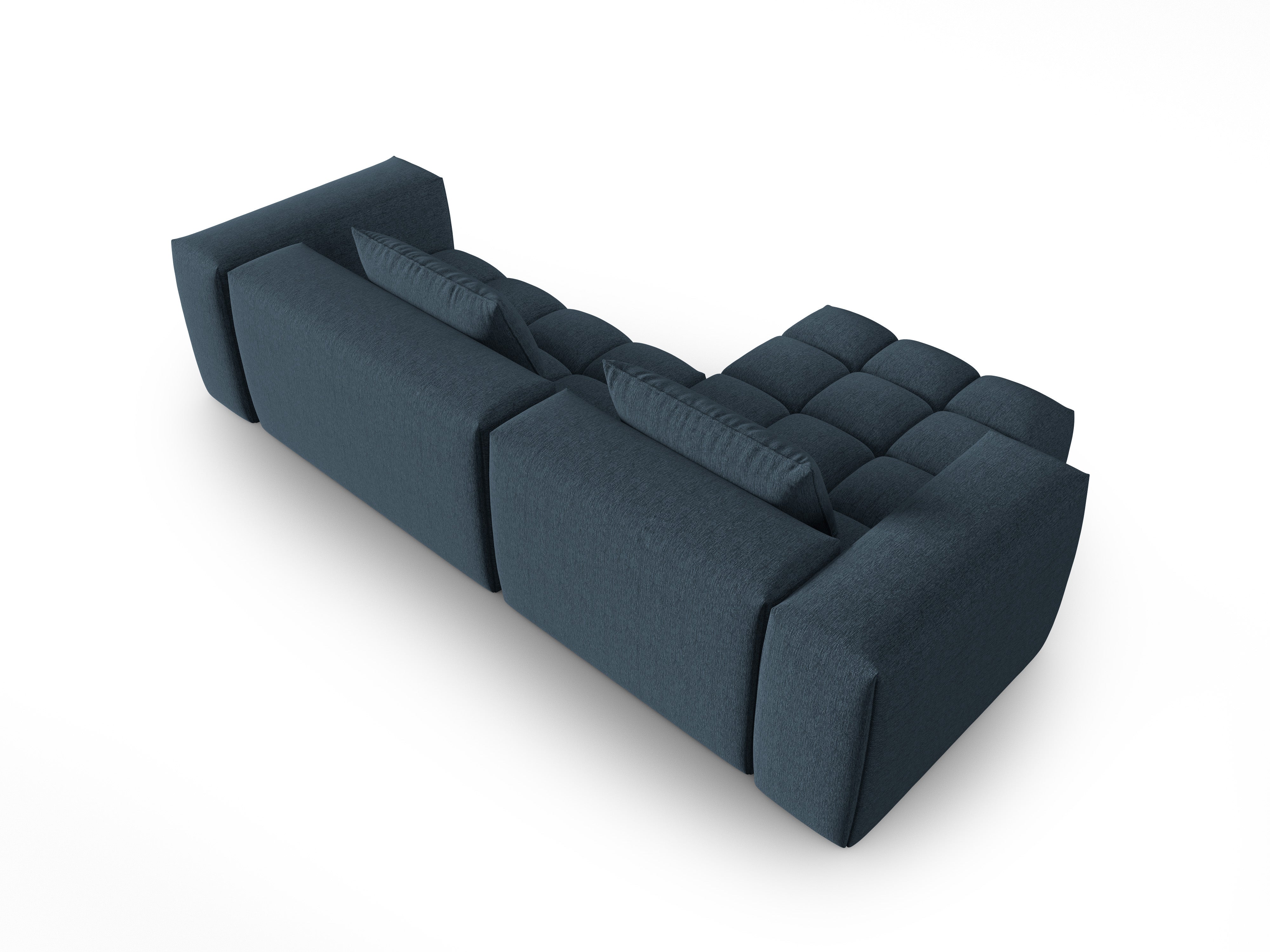 Left-facing 3-seater corner sofa VERONA dark blue