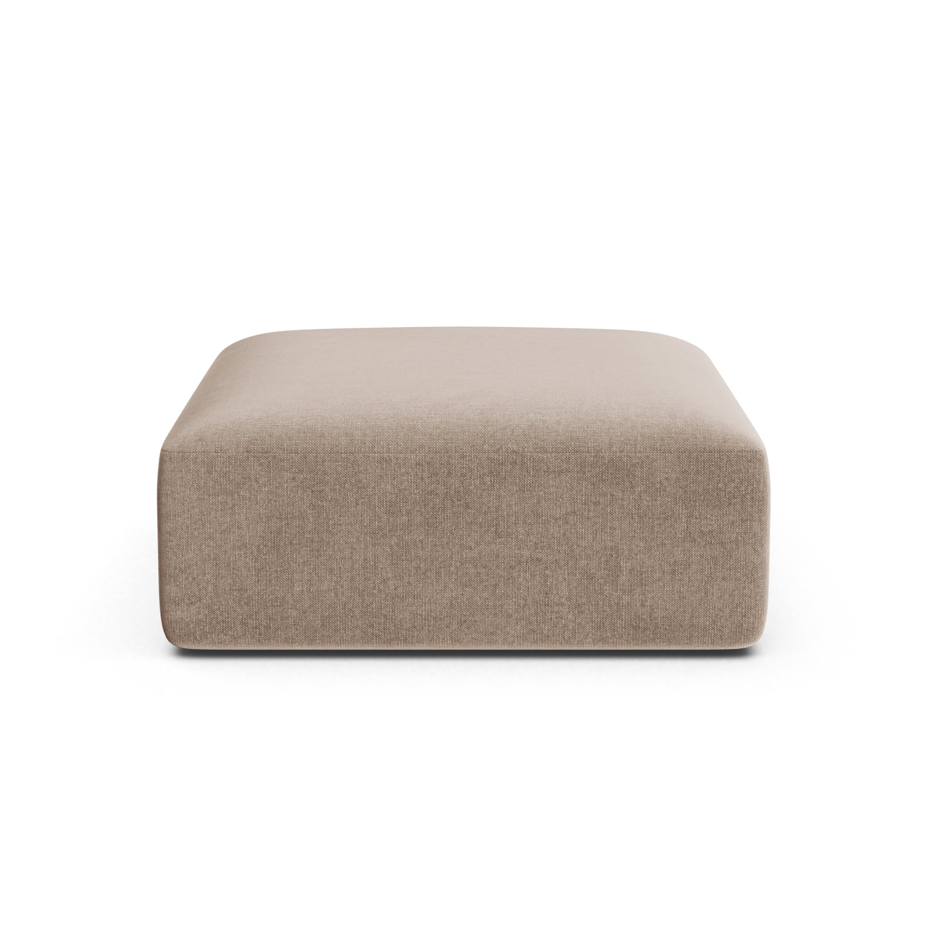 Dark Beige Velvet Pouf CAMPI