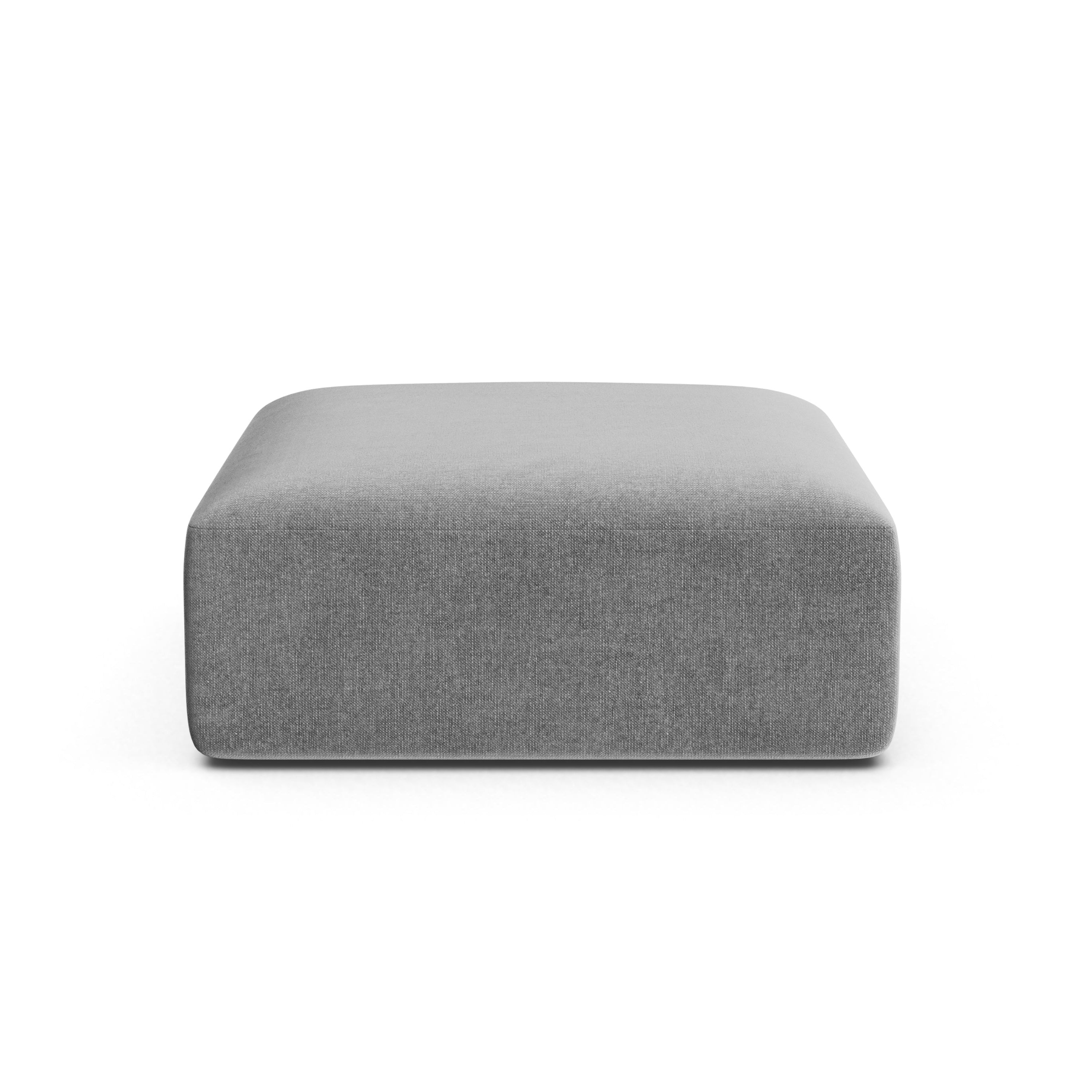 Gray Velvet Pouf CAMPI