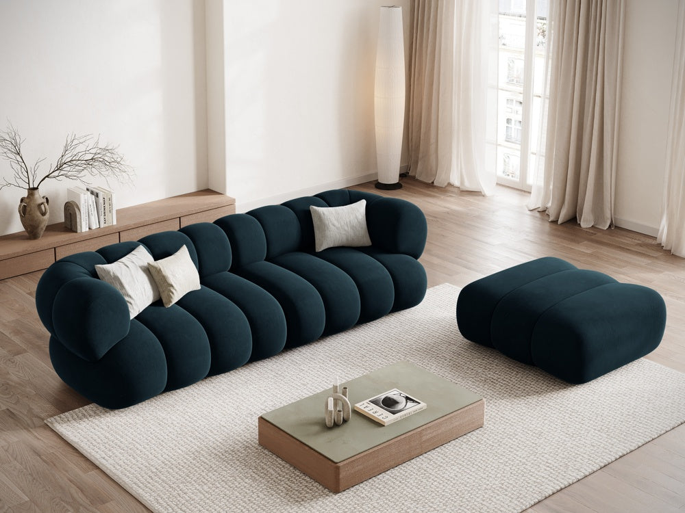 Velvet pouf KOGE petrol