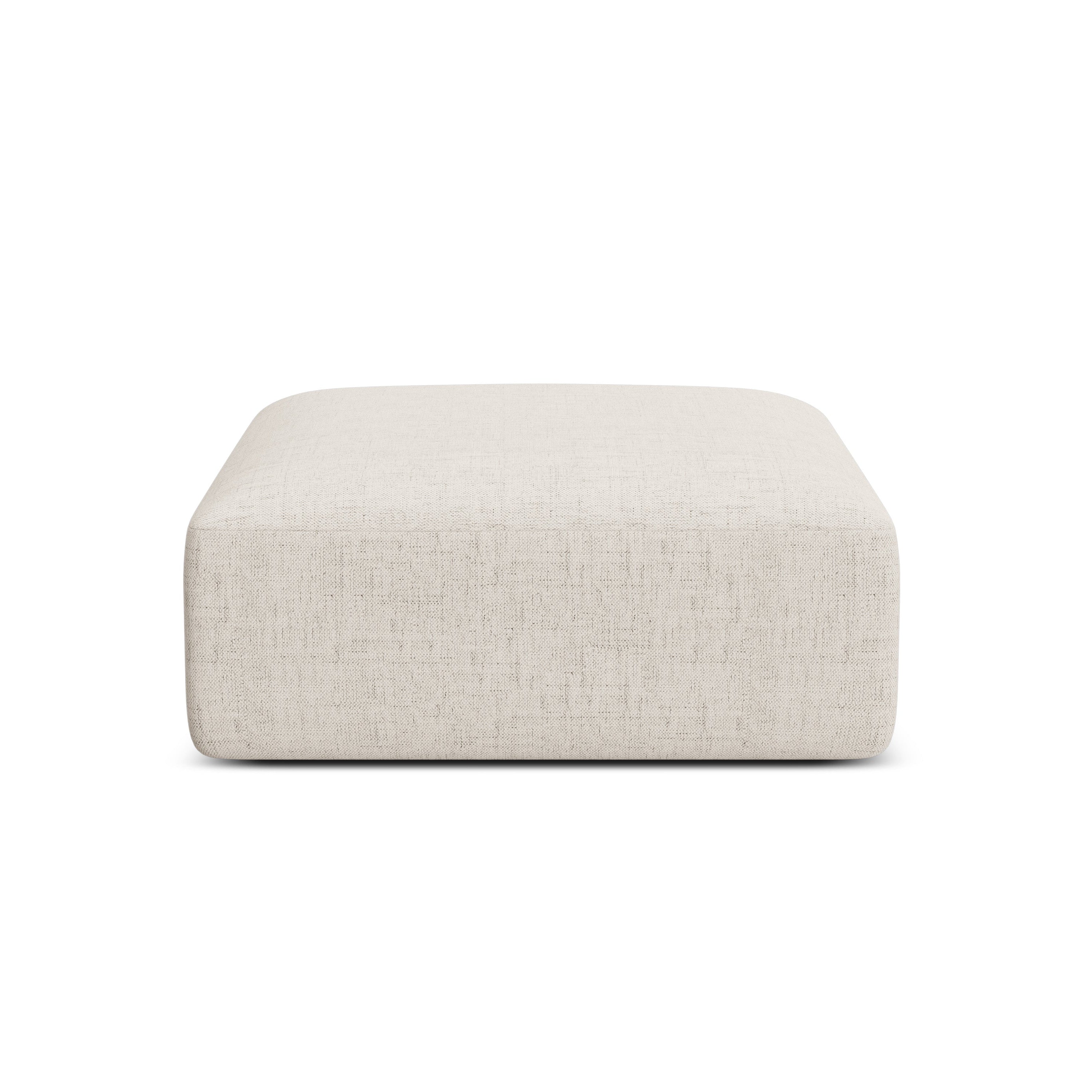 Cream Chenille Pouf