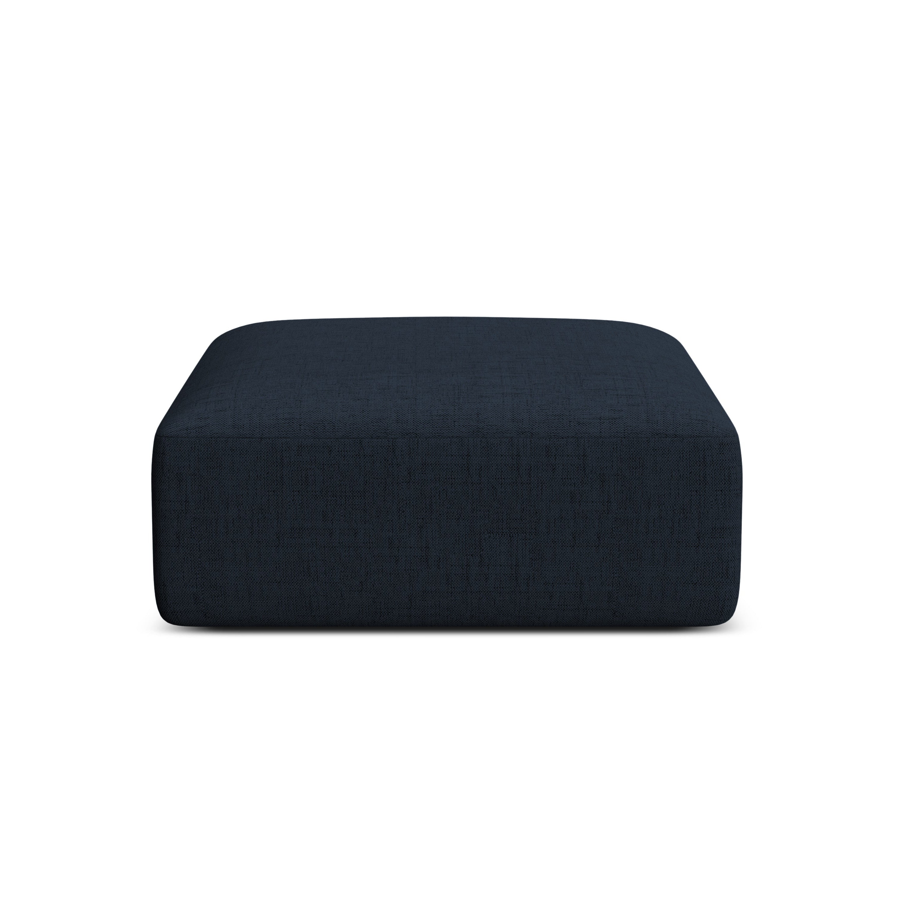 Blue Chenille Pouf CAMPI