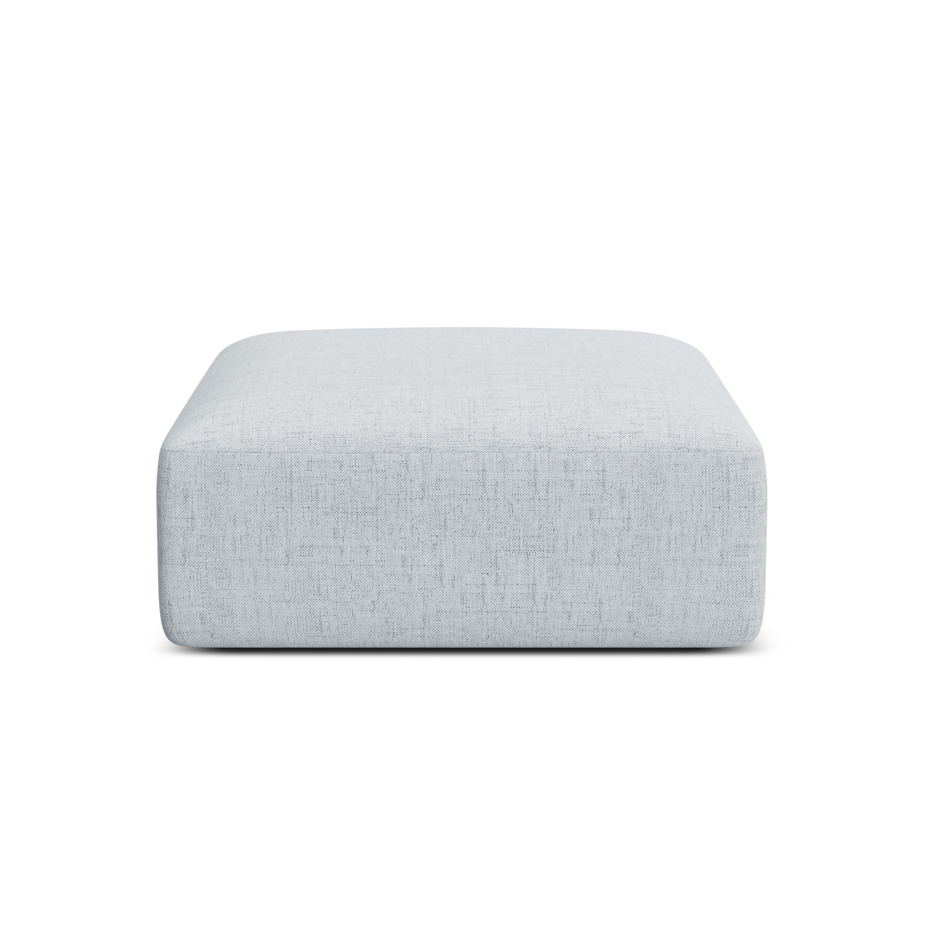 CAMPI light gray chenille pouf