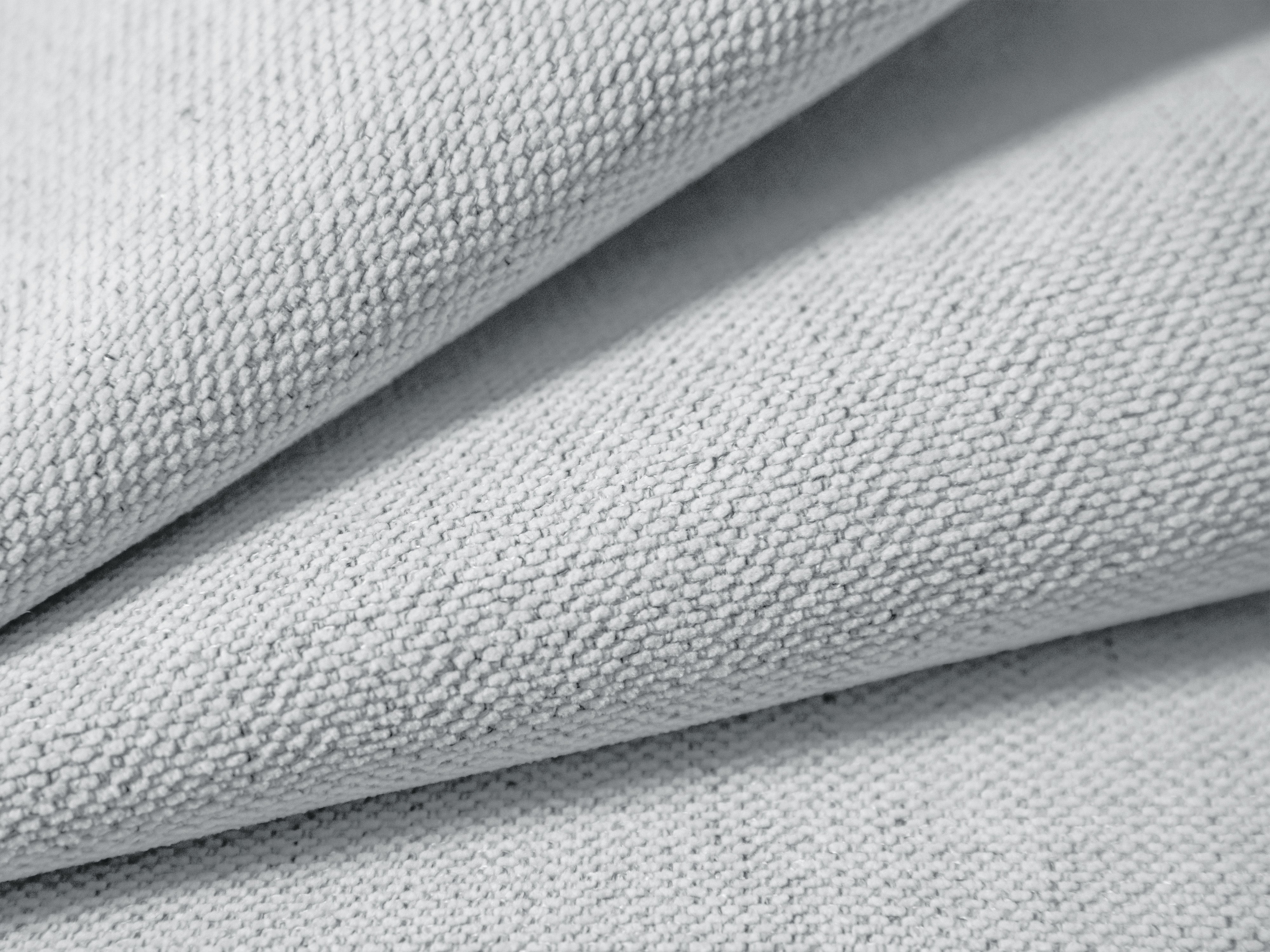 CAMPI light gray chenille pouf