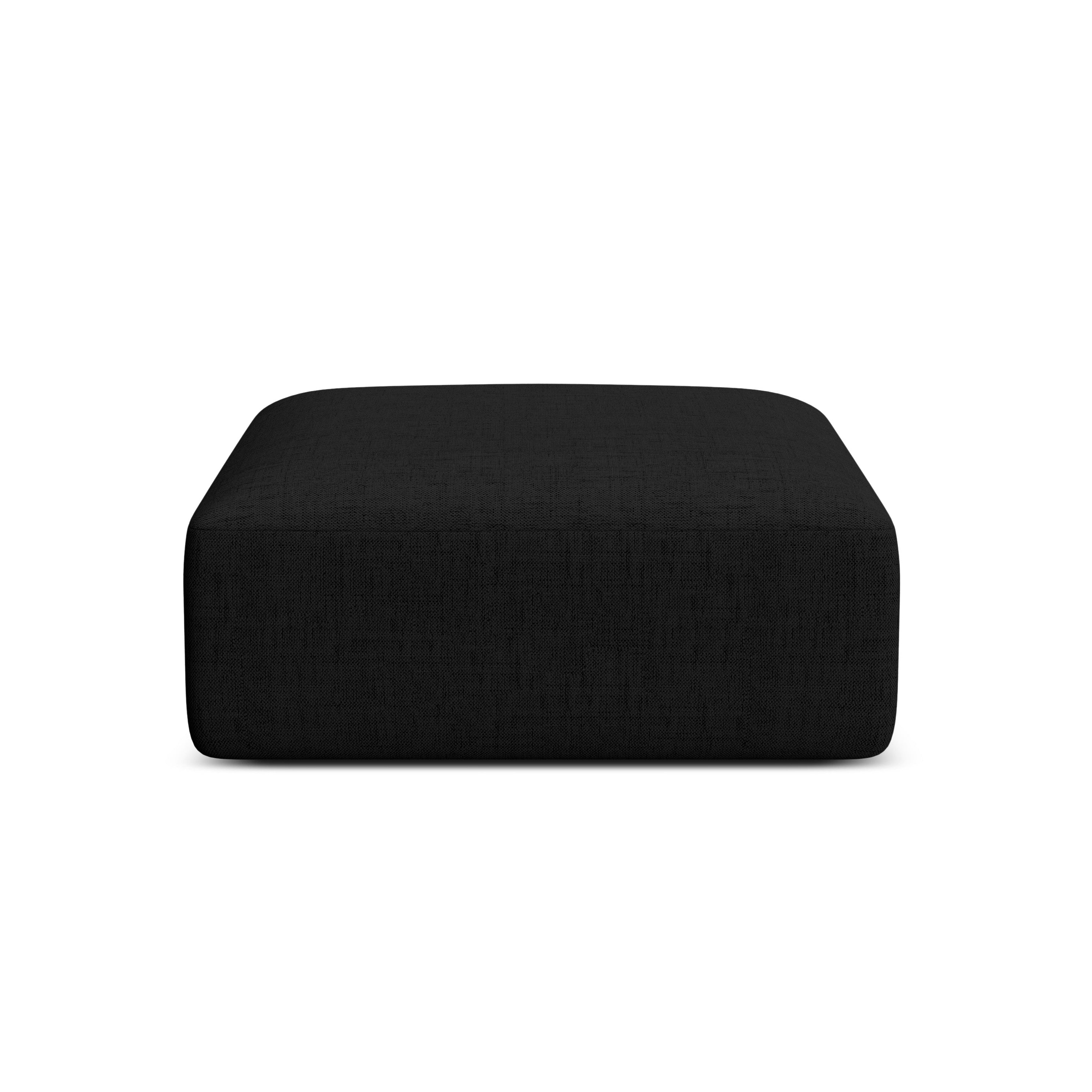 CAMP black chenille pouf