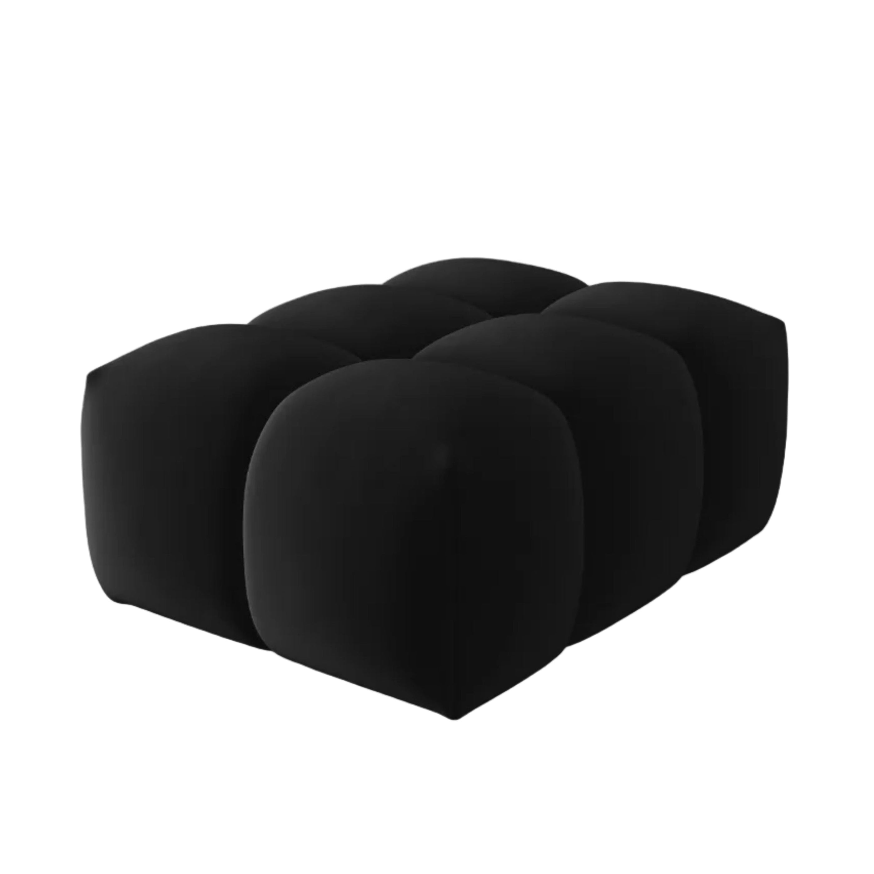 Black Velvet Pouf VERONA