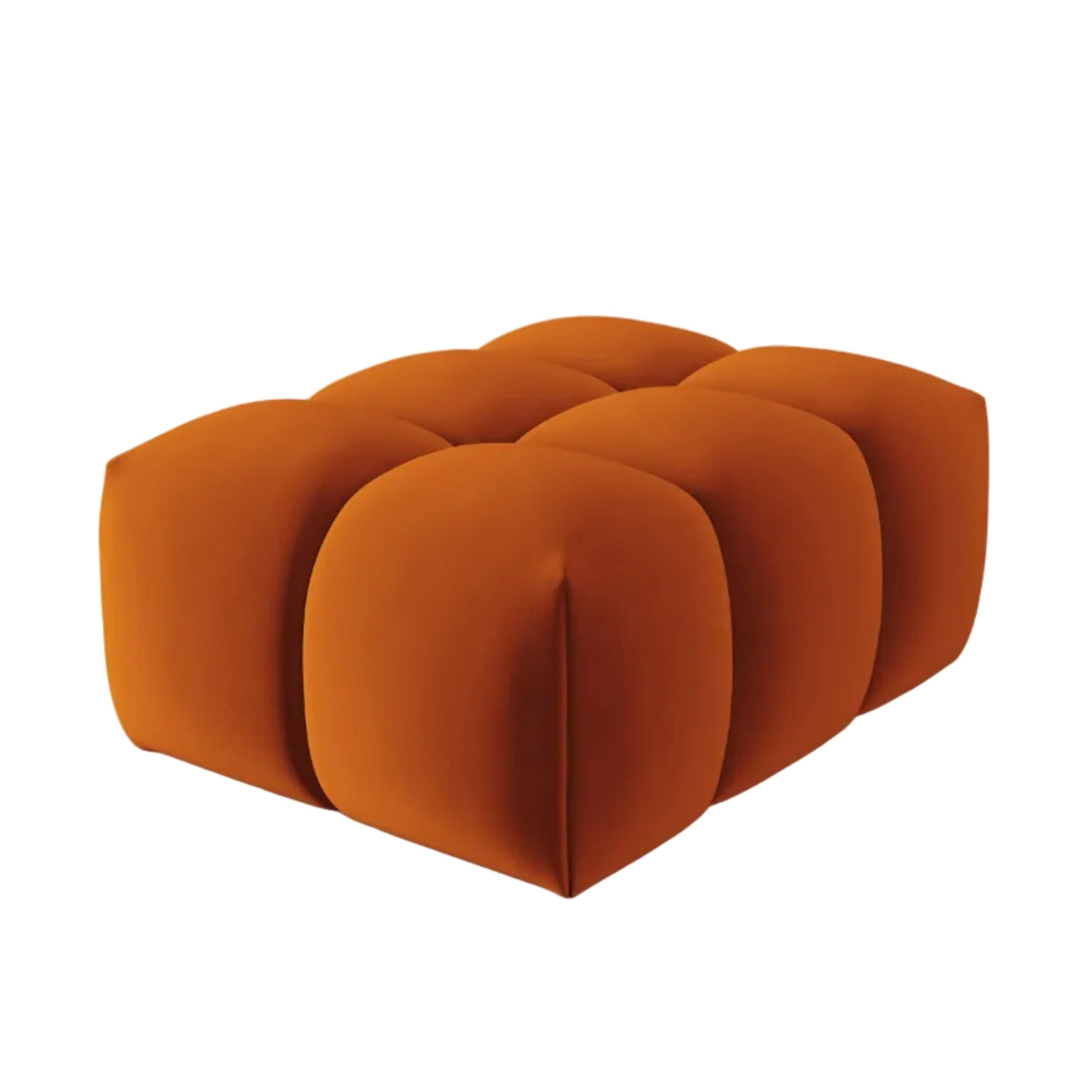 VERONA Brick Velvet Pouf