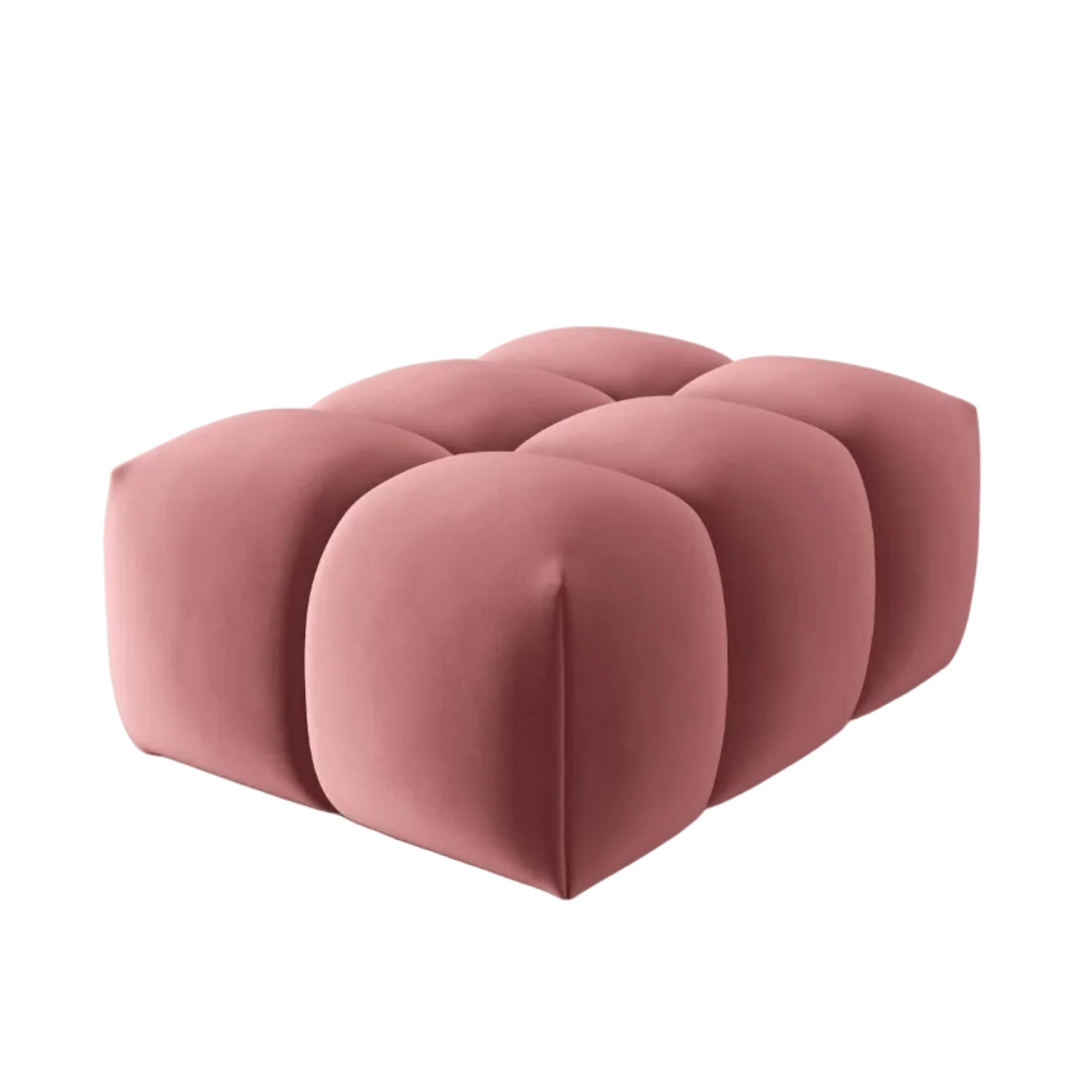 Velvet Pouf VERONA Pink Flamingo