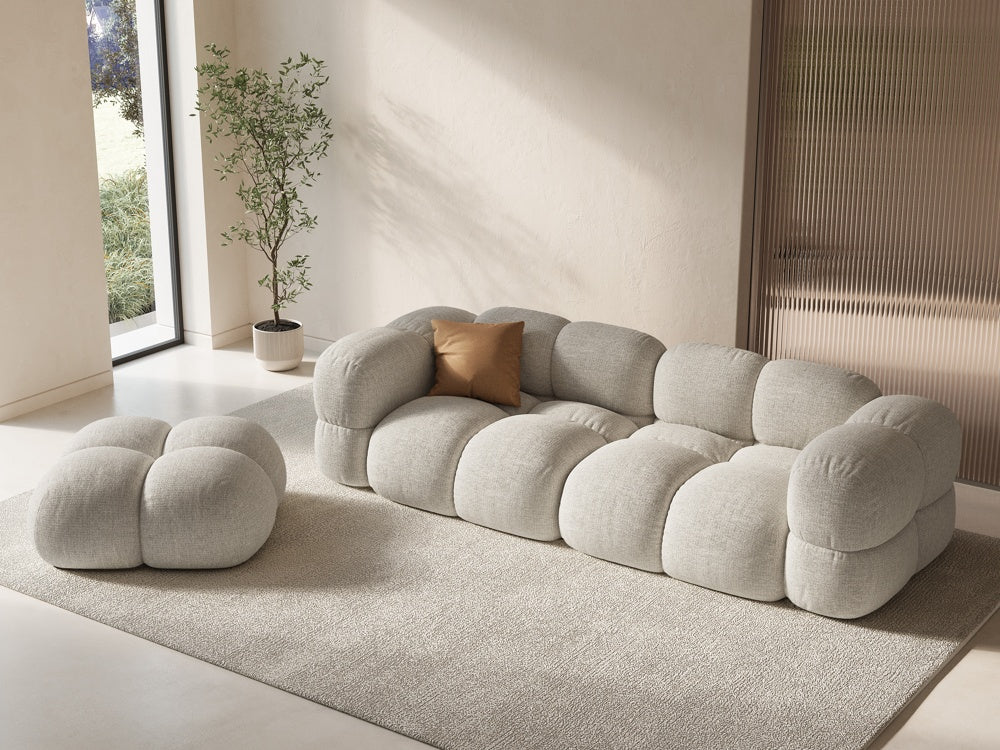 LORETTO Pouf in Light Beige