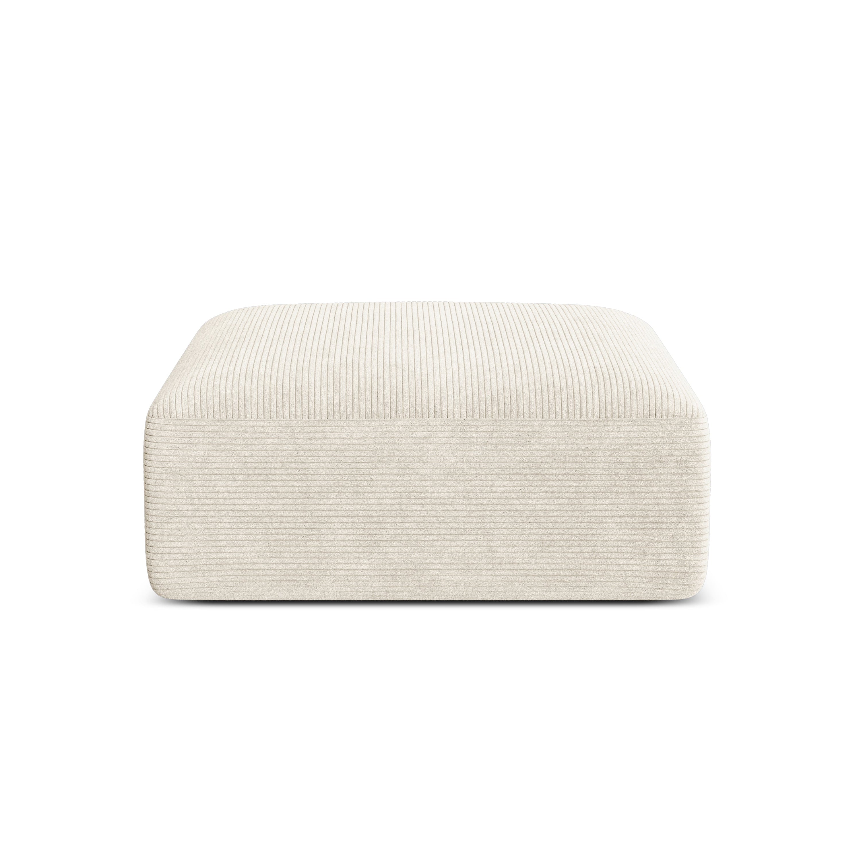 Cream Corduroy Pouf CAMPI