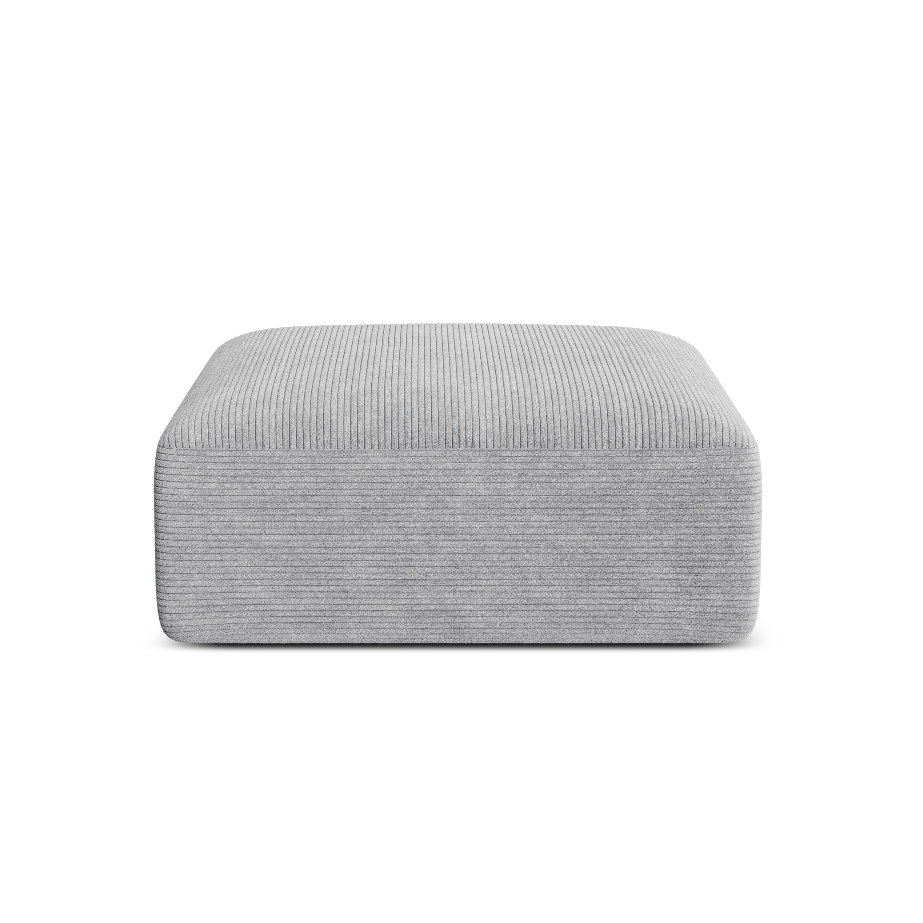 CAMPI light gray corduroy pouf