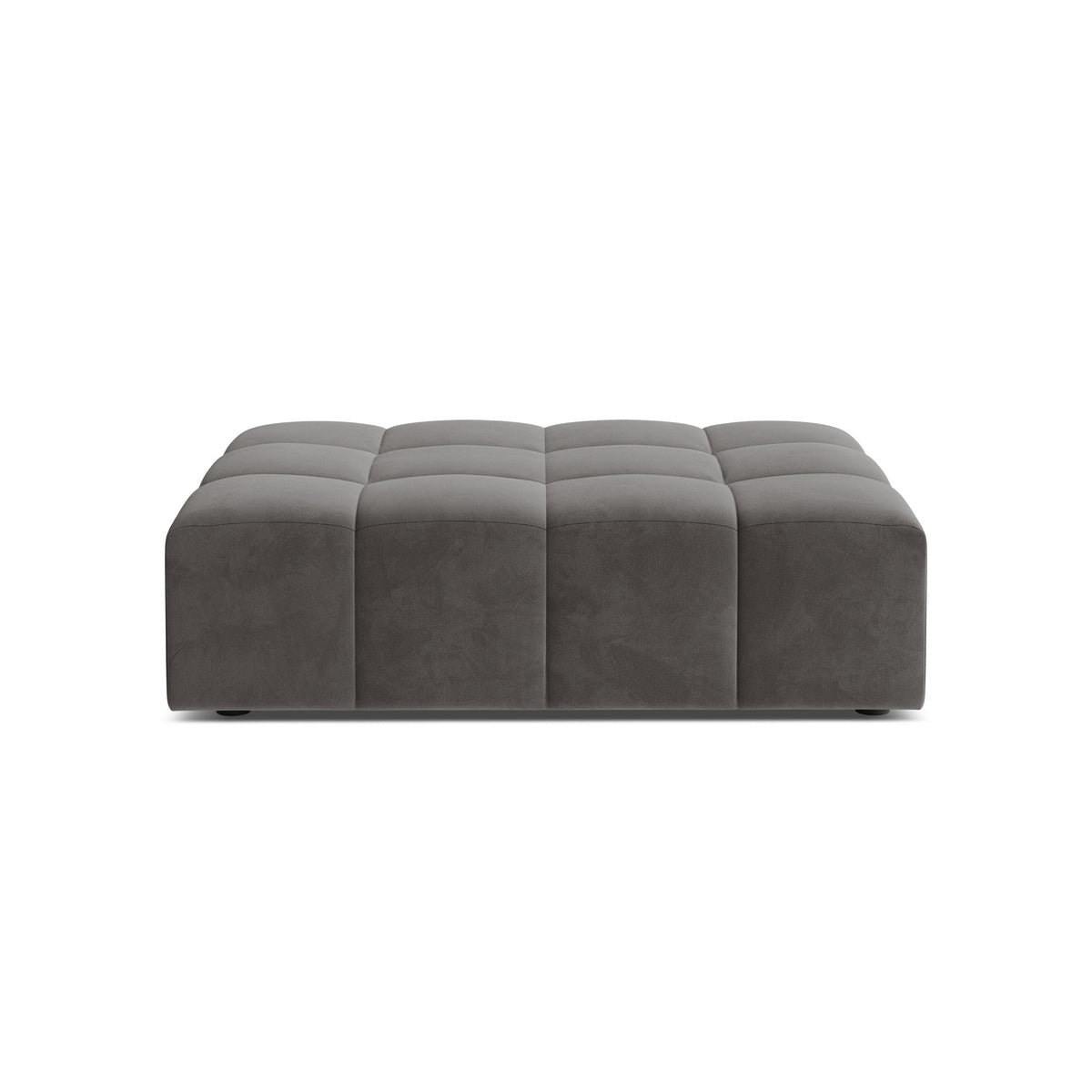 Pouf velvety chicago gray