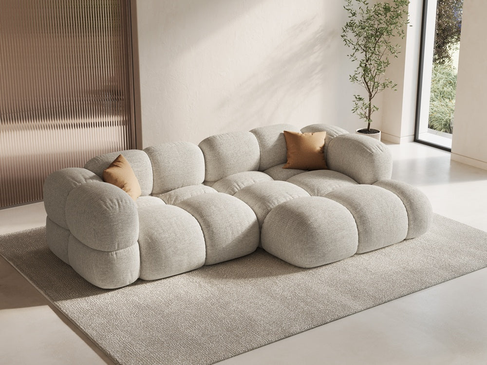 3-sitziger rechter Ecksofa LORETTO hellbeige