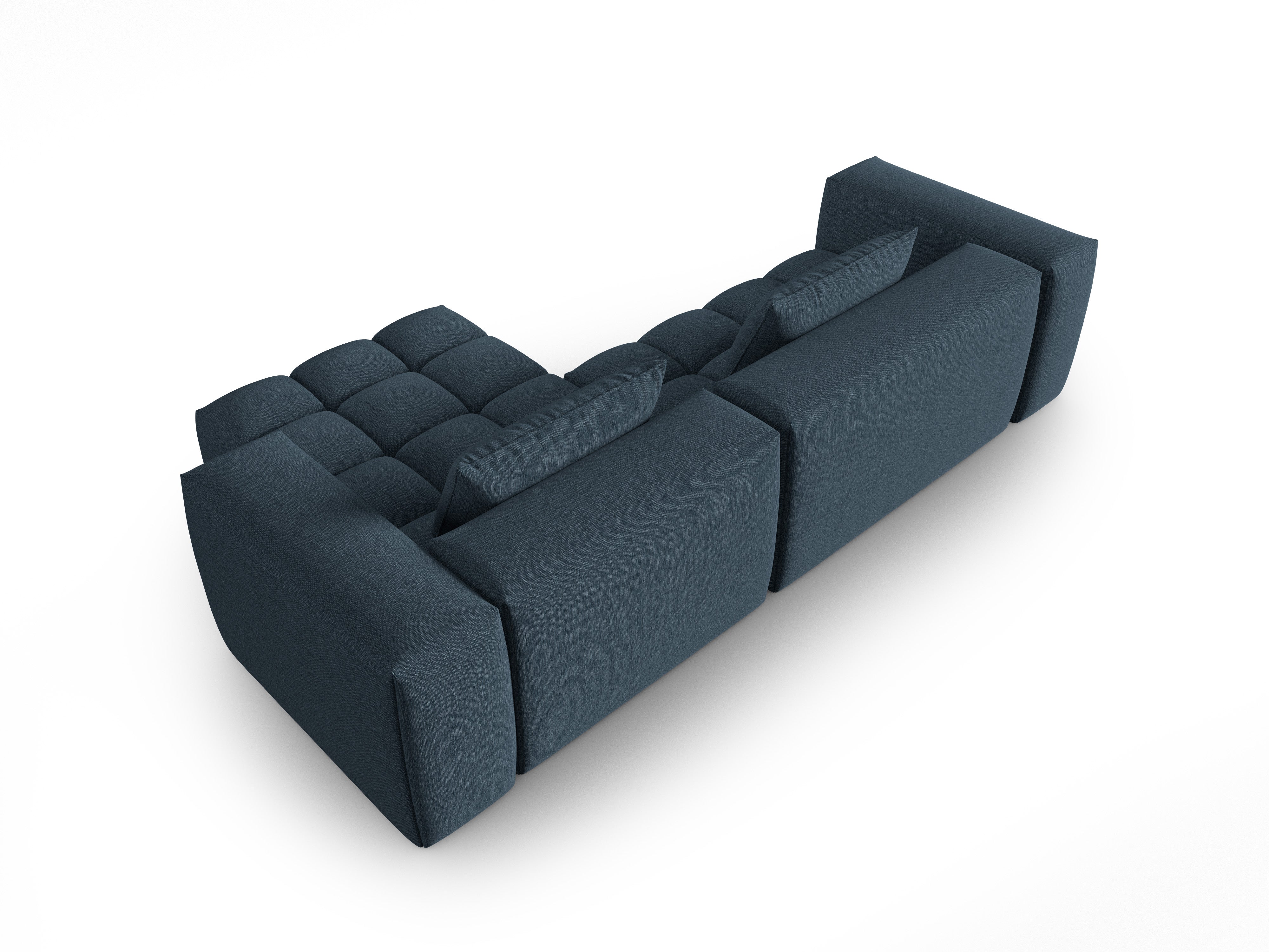 Right-facing 3-seater corner sofa VERONA dark blue