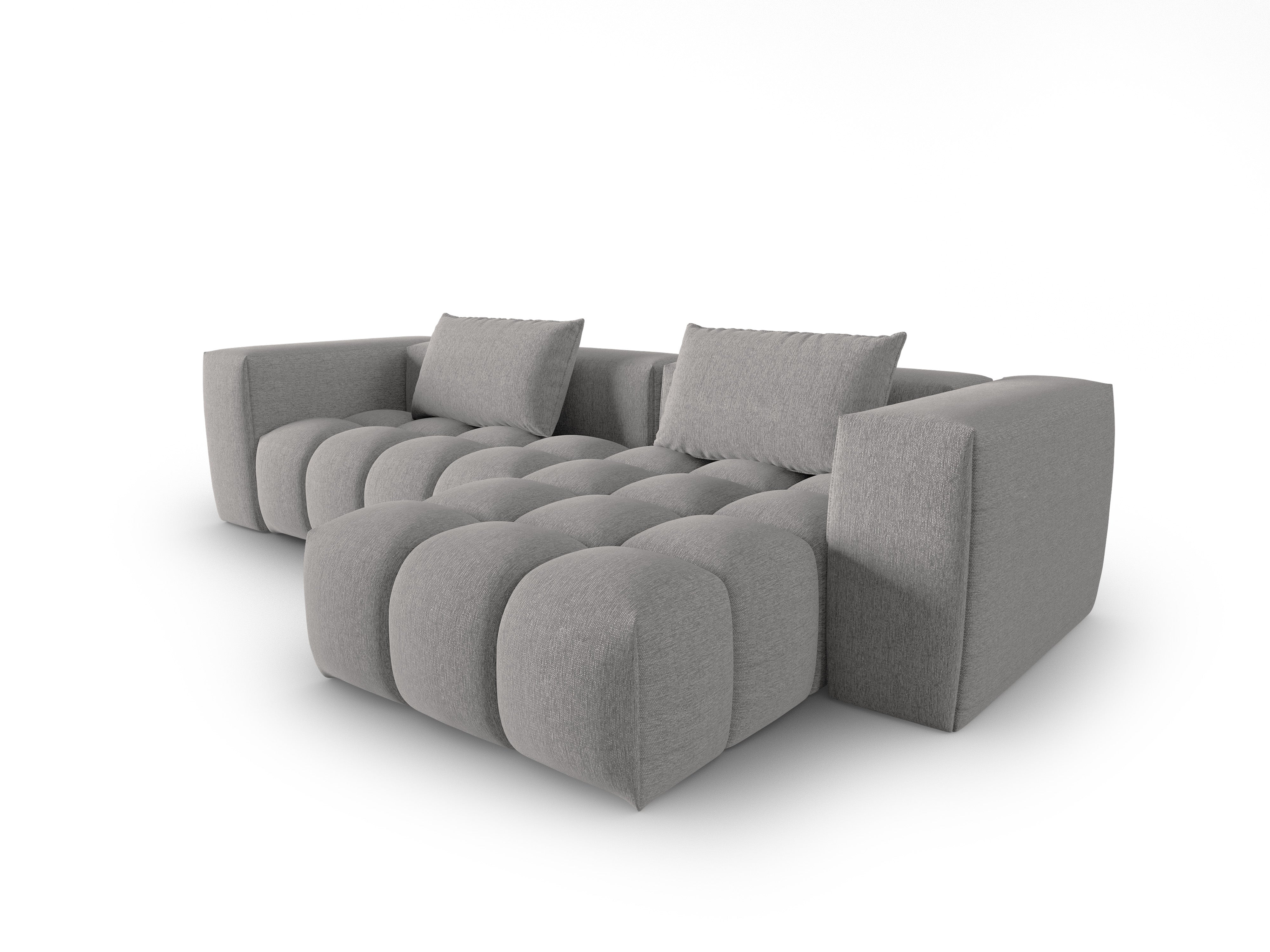 Right-facing 3-seater corner sofa VERONA warm gray
