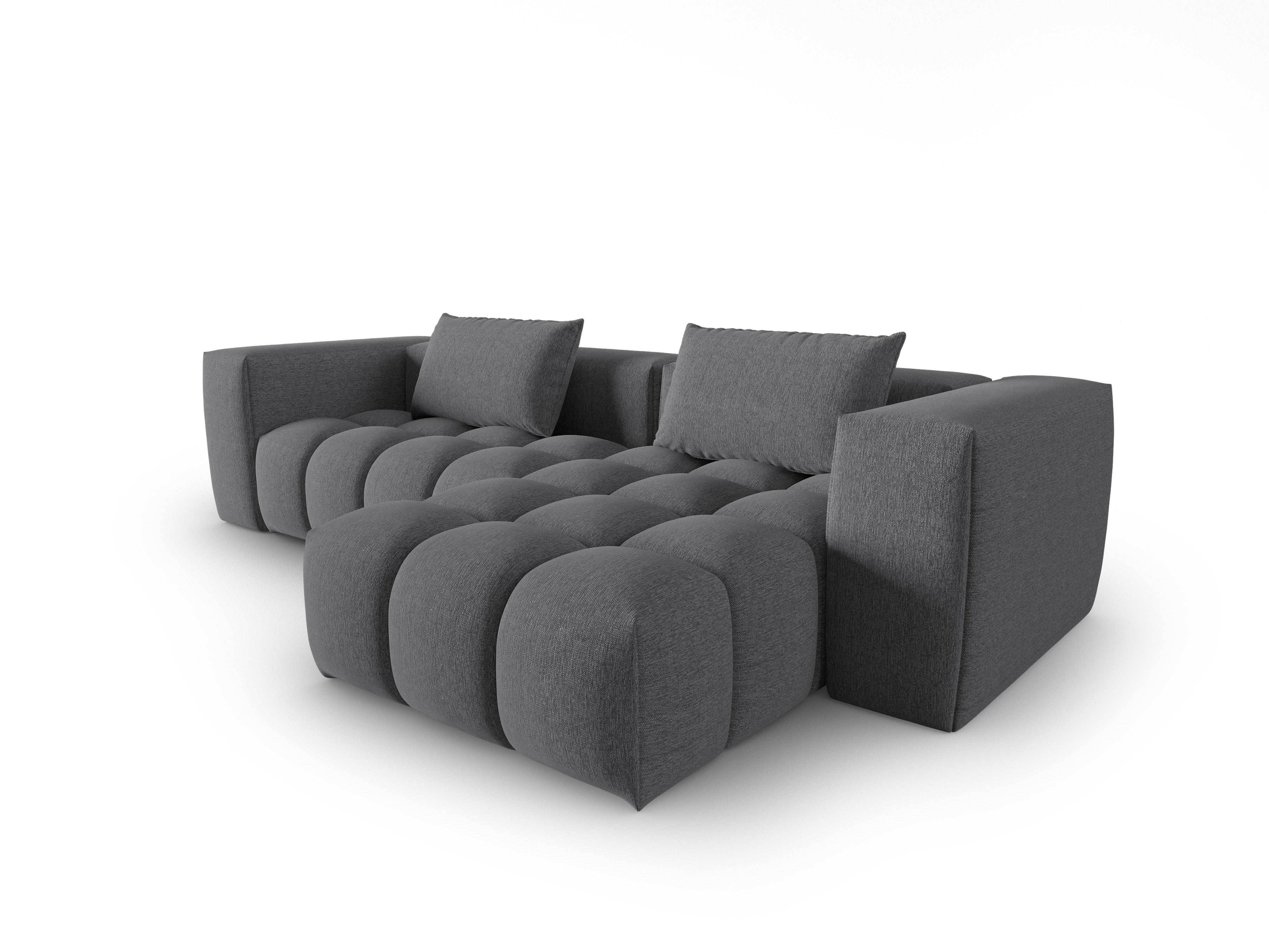 Right-facing 3-seater corner sofa VERONA gray