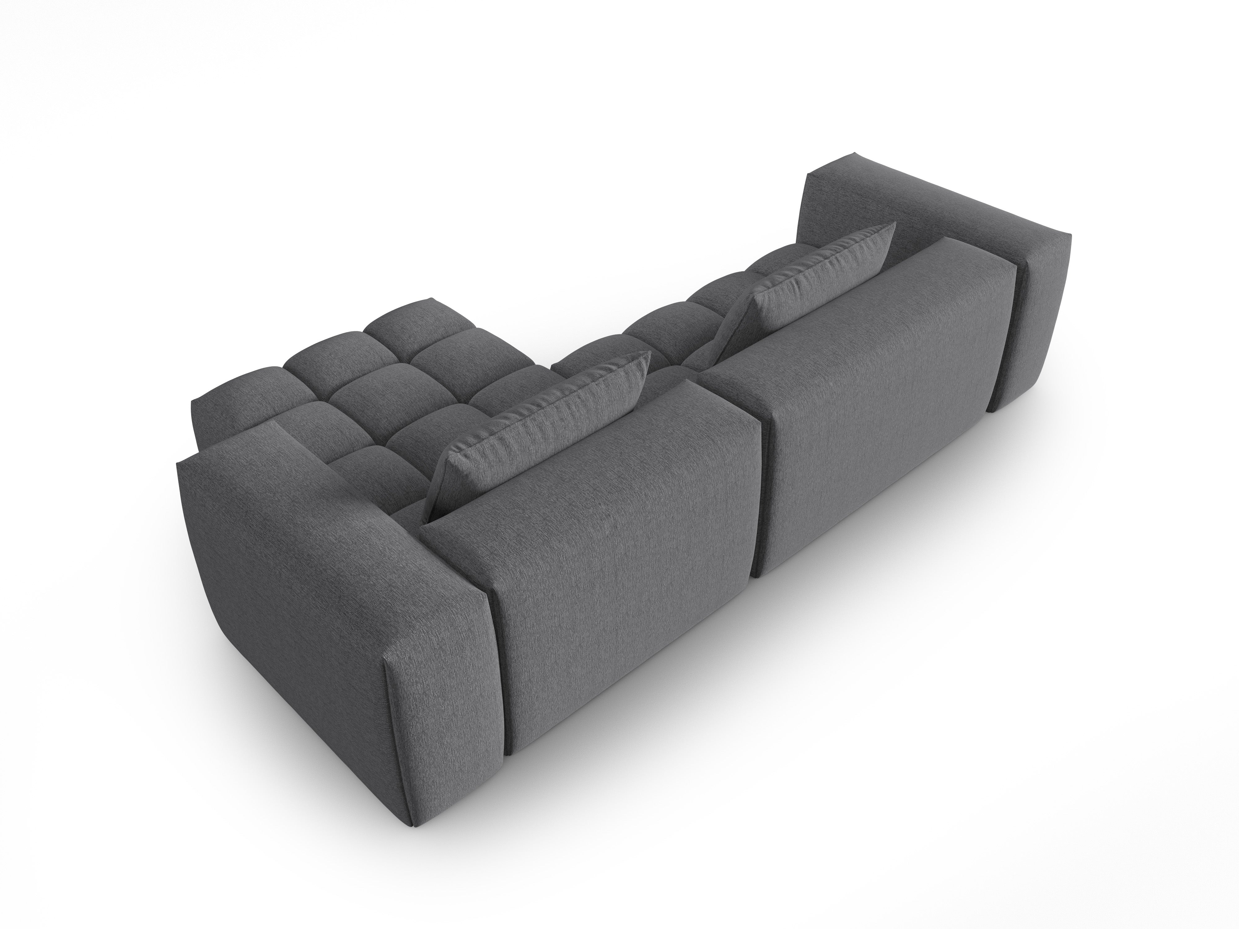 Right-facing 3-seater corner sofa VERONA gray