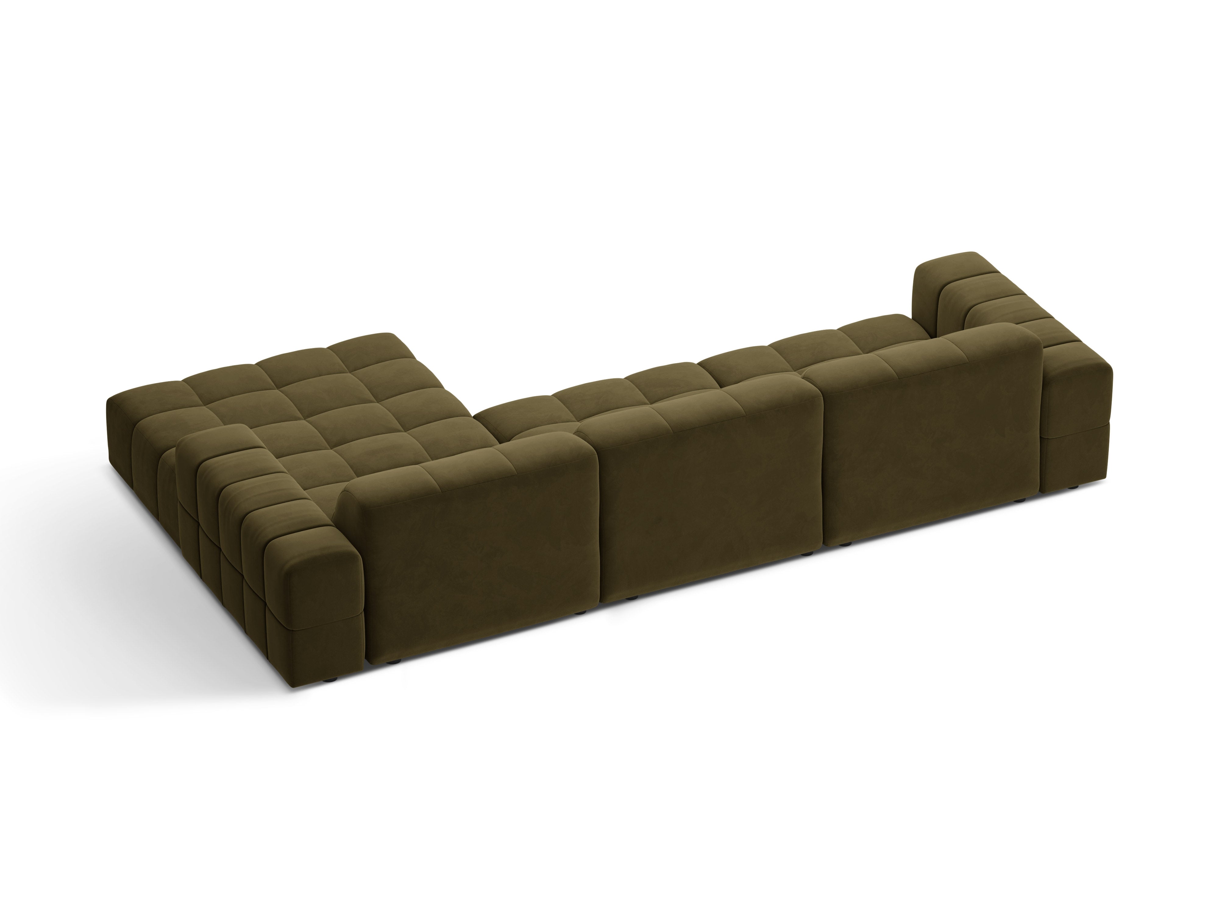 Right-sided Velvet Corner 4-person olive chicago