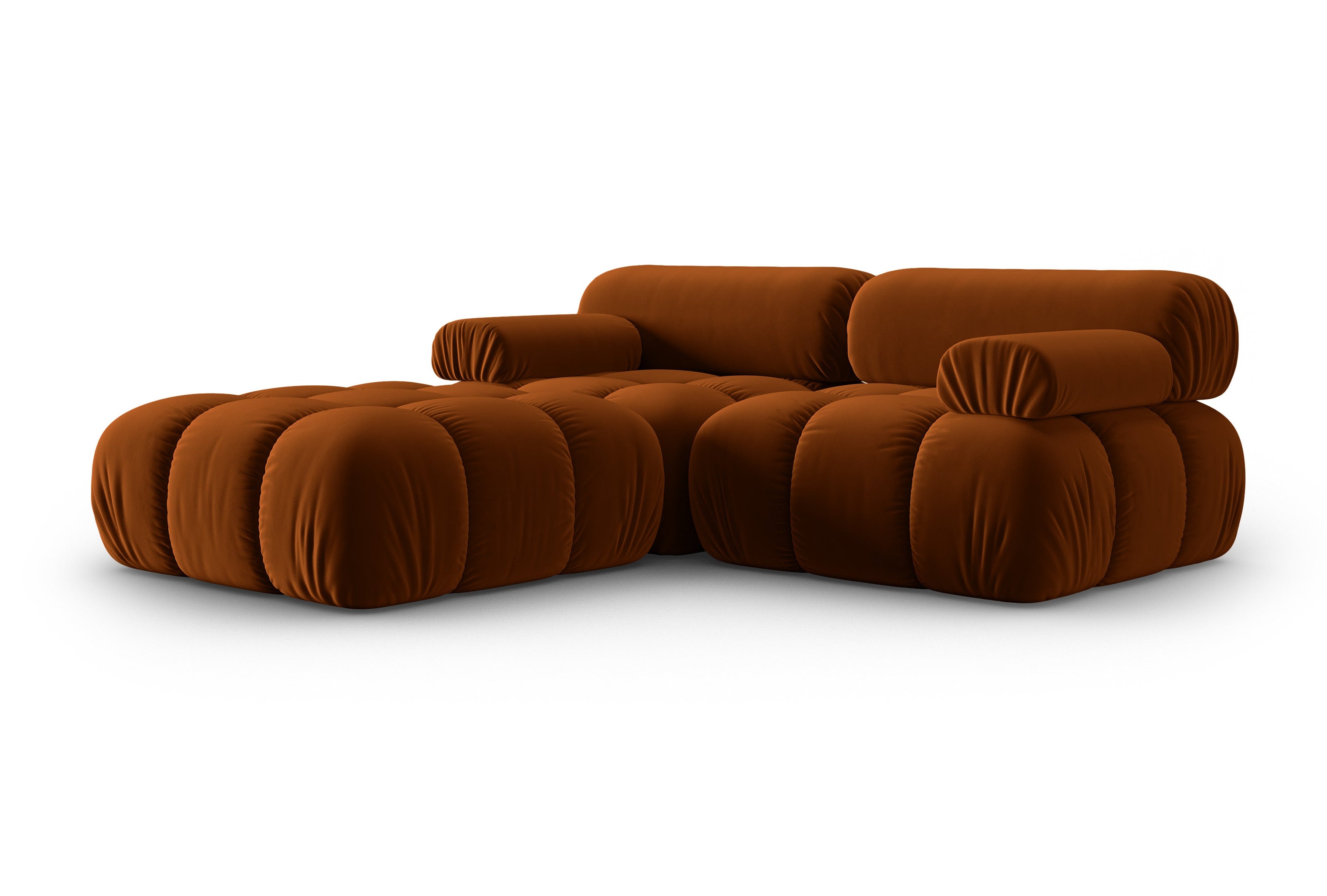 CORTINA Brick Velvet 3-Seater Sofa