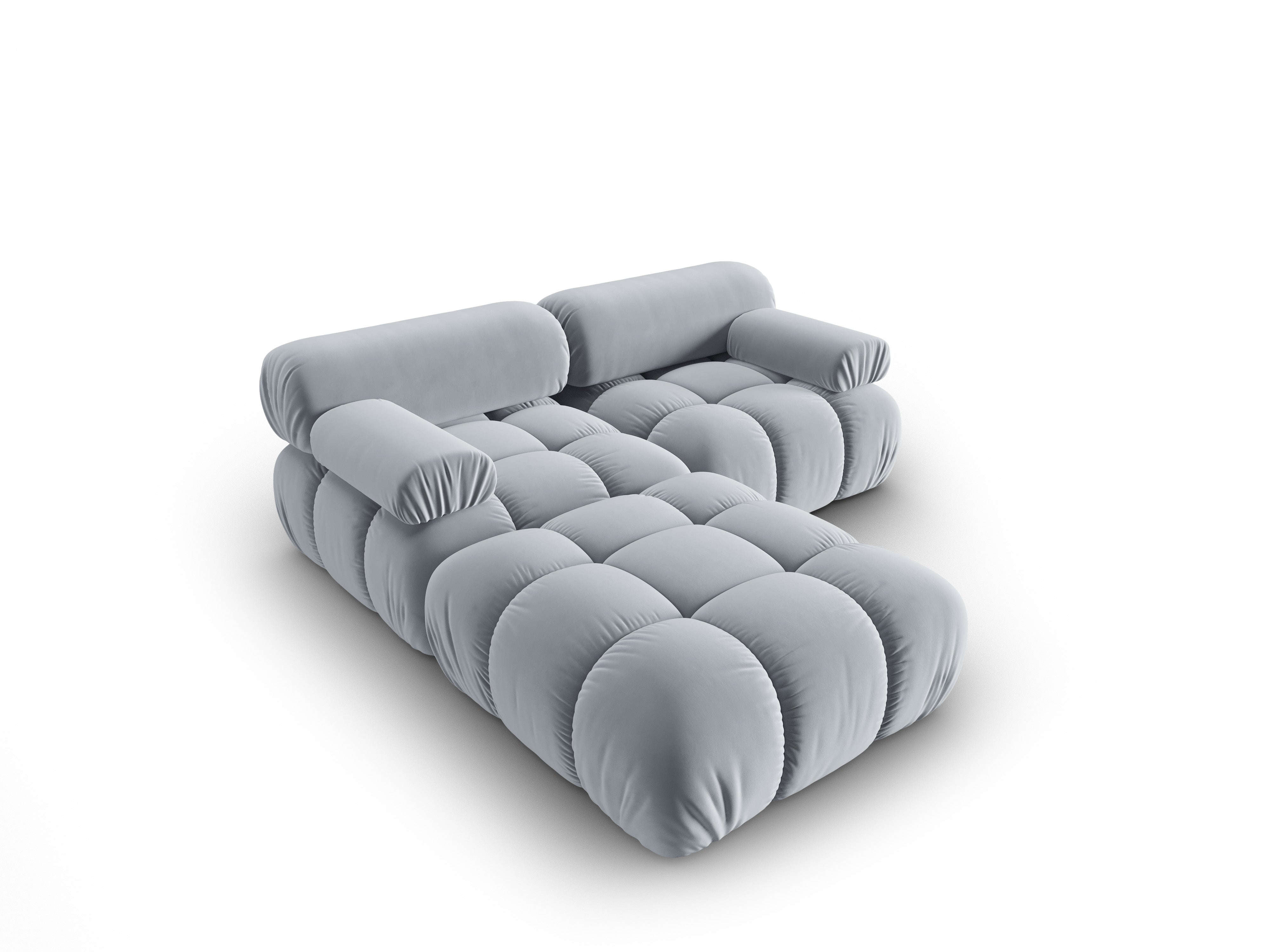 CORTINA Blue Velvet 3-Seater Sofa
