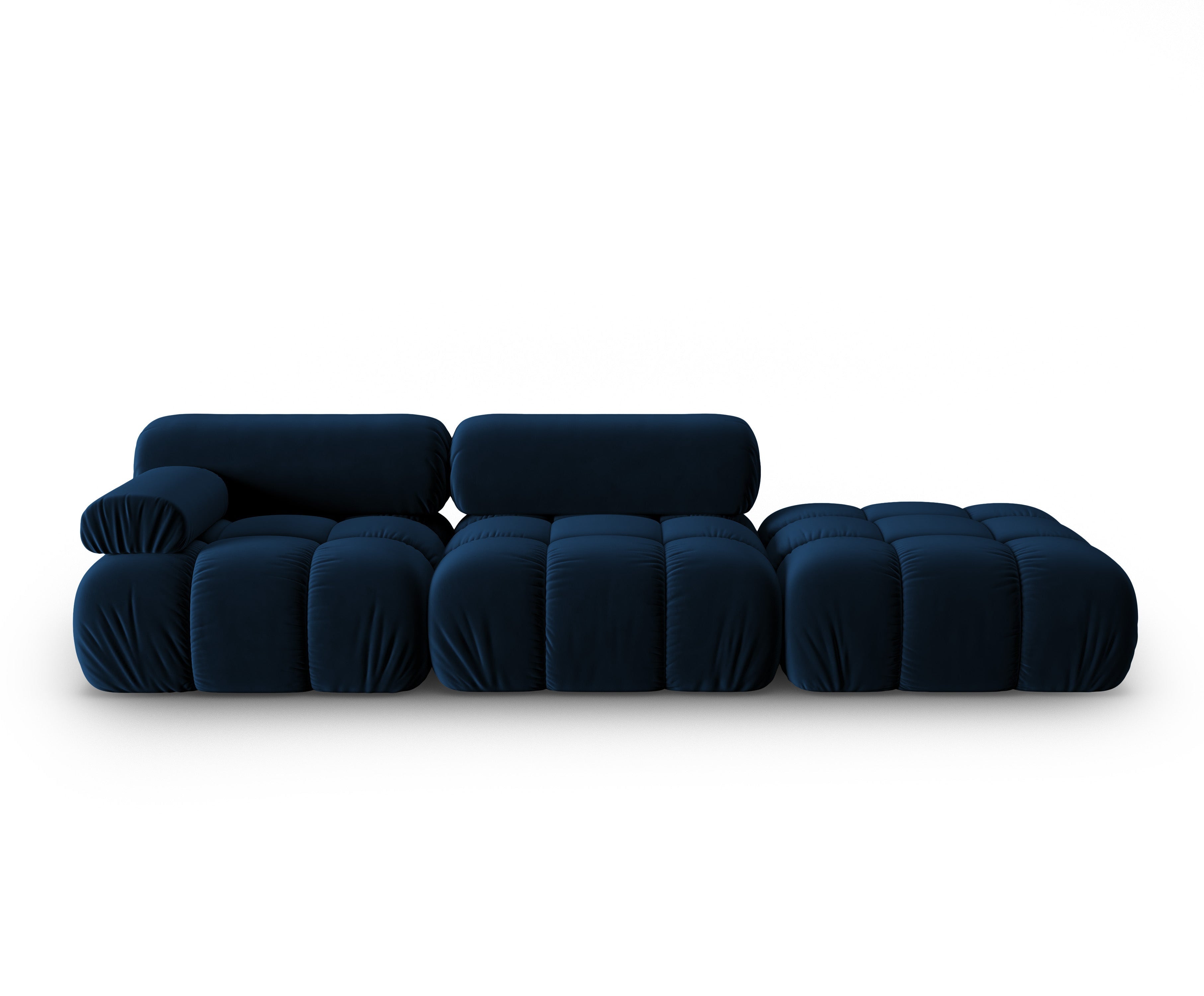CORTINA Royal Blue Velvet 3-Seater Open Right Sofa