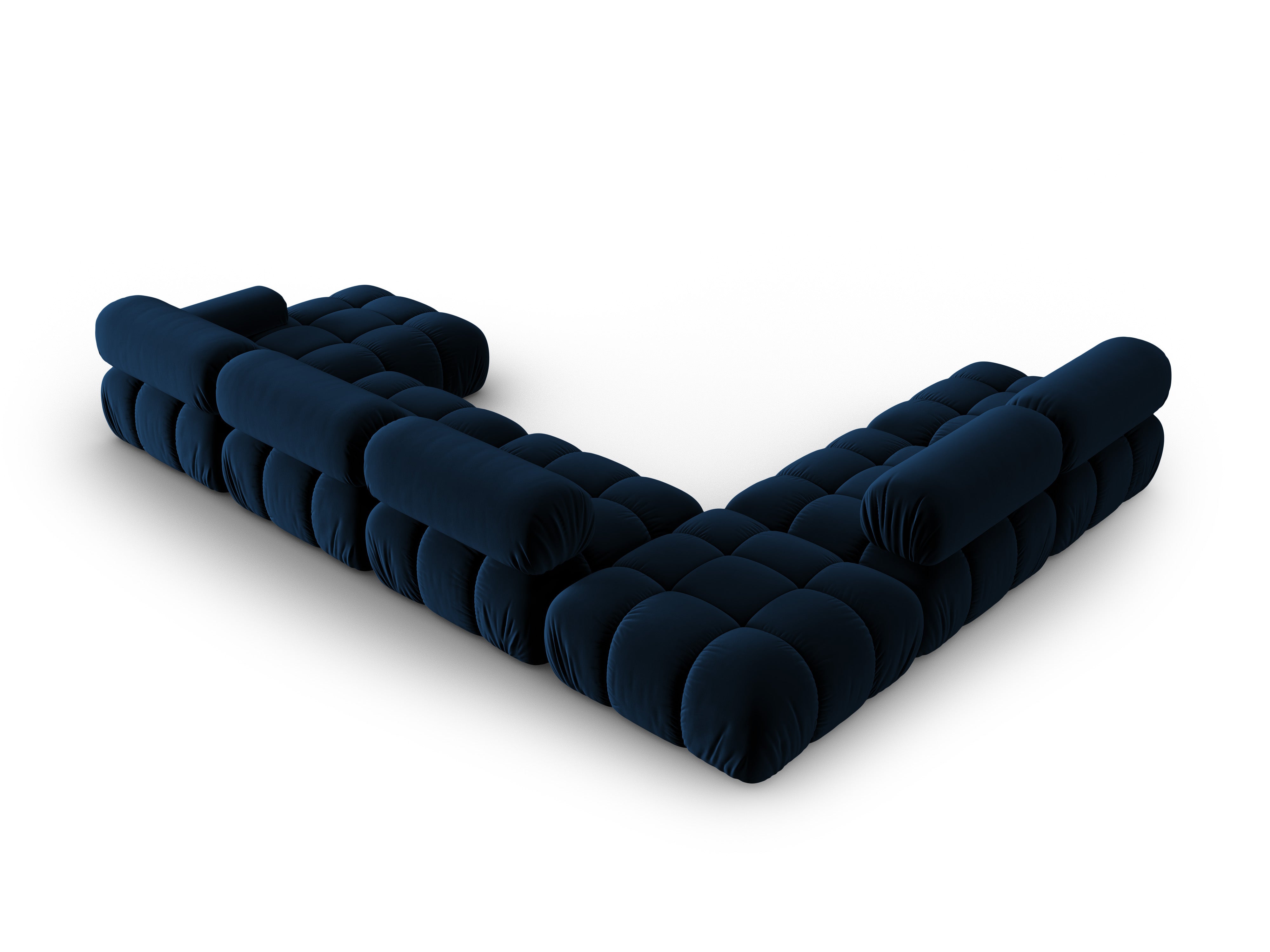Panoramic Velvet Left-Arm Sofa CORTINA Royal Blue