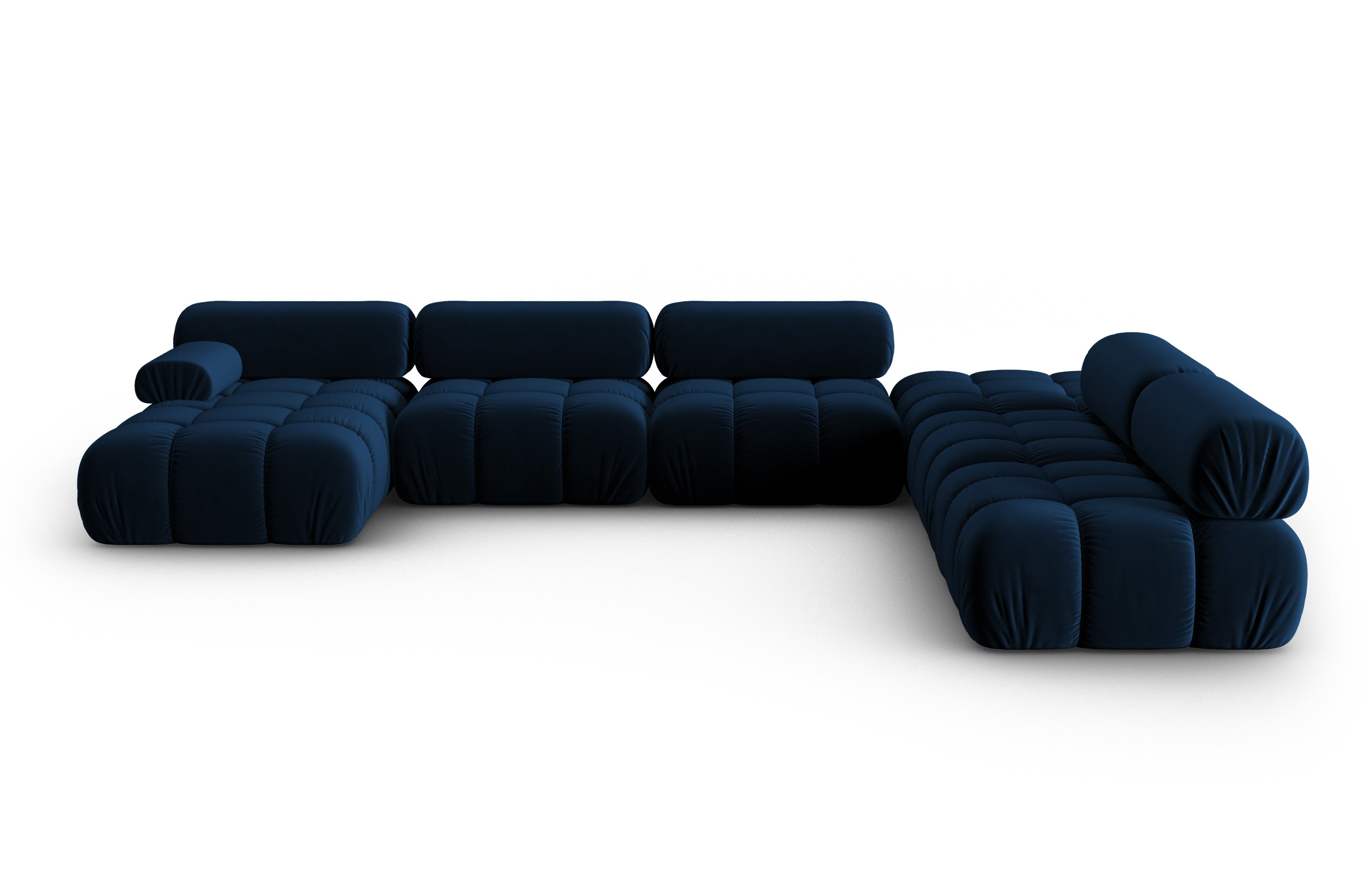 CORTINA Royal Blue Right-Hand Velvet Panoramic Corner Sofa